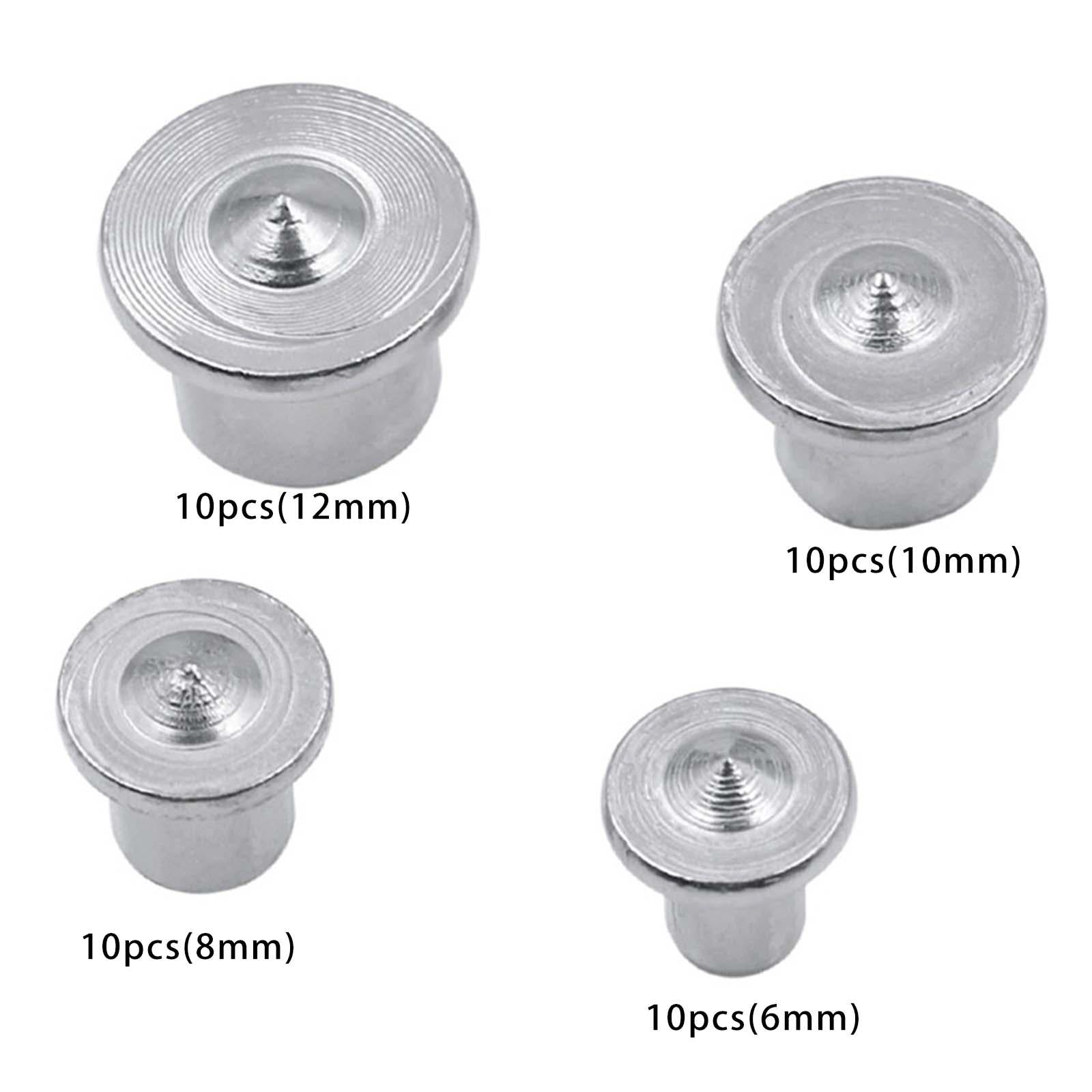 4x10Pcs Portable Center Dowel Pins Dowel Drill Points Pin for Woodworking 6mm