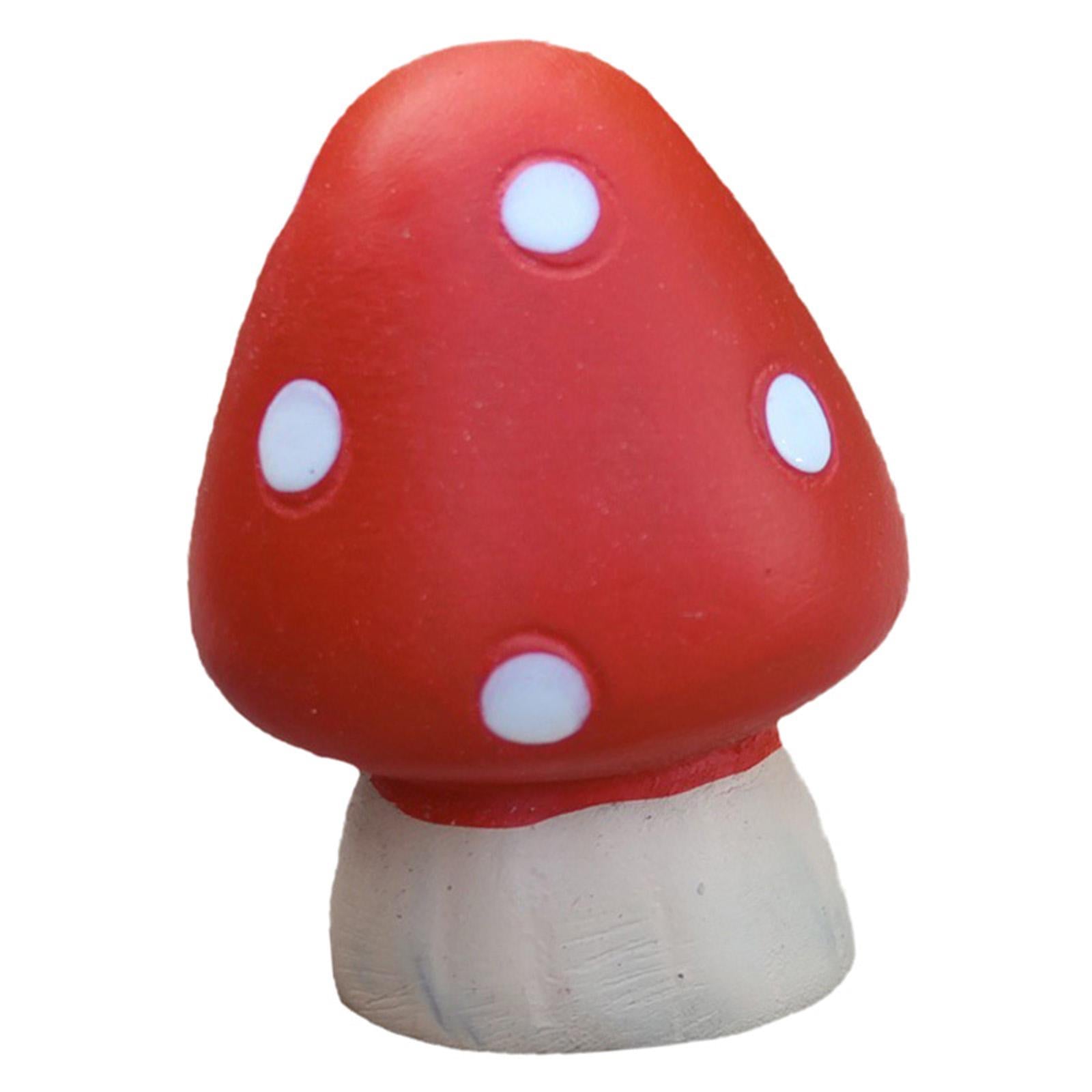 4xAdorable Red Mushroom Photo Props Fish Tank Fairy Garden Accessories Small