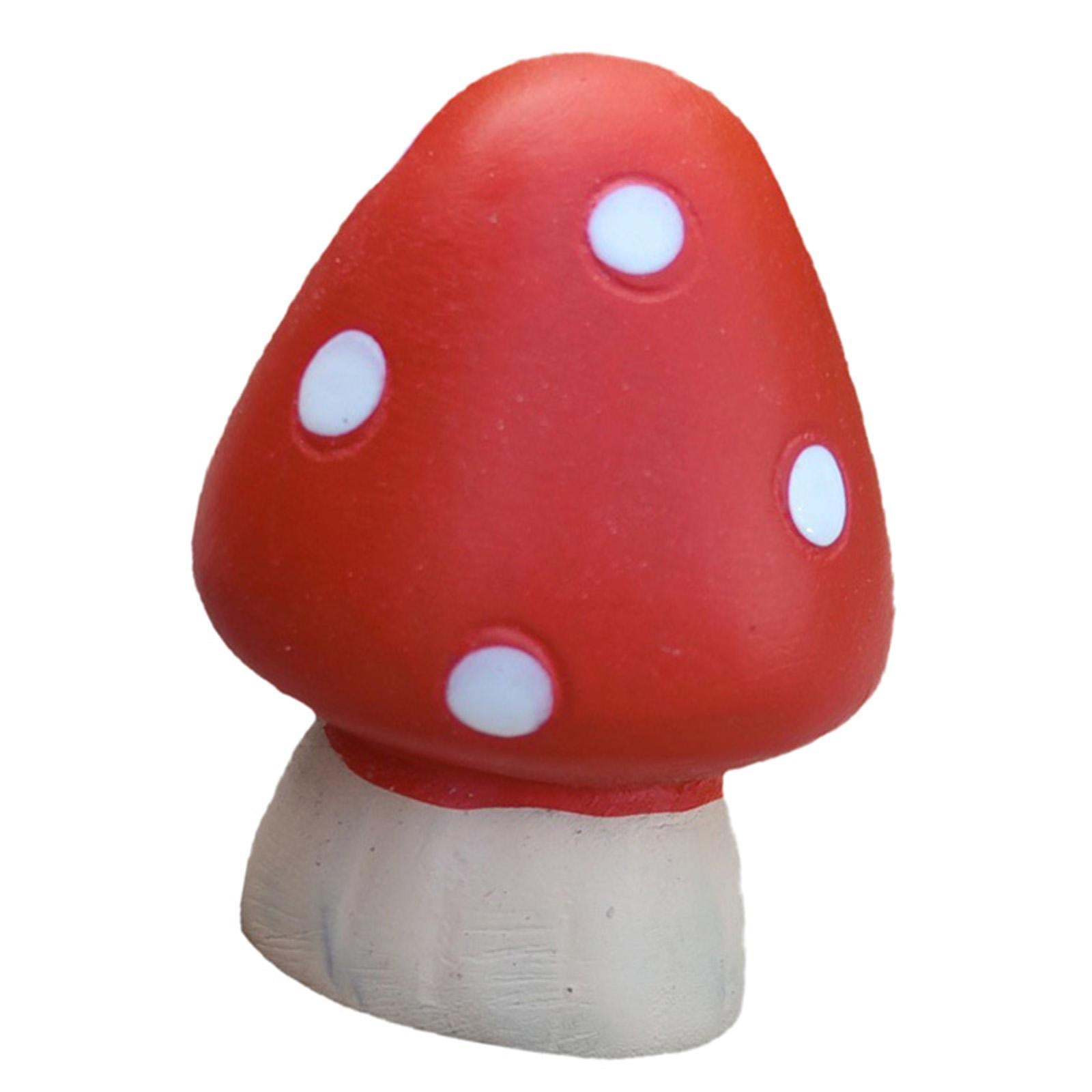 4xAdorable Red Mushroom Photo Props Fish Tank Fairy Garden Accessories Small