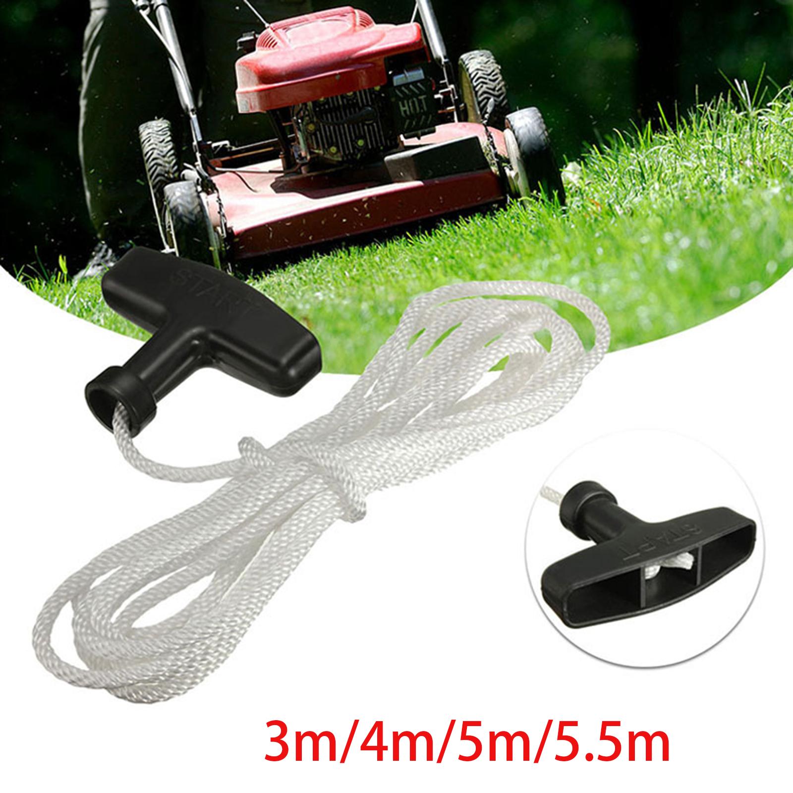 2xStarter Handle with Rope Mower Pull Cord Universal for Replacement Accessory 3m