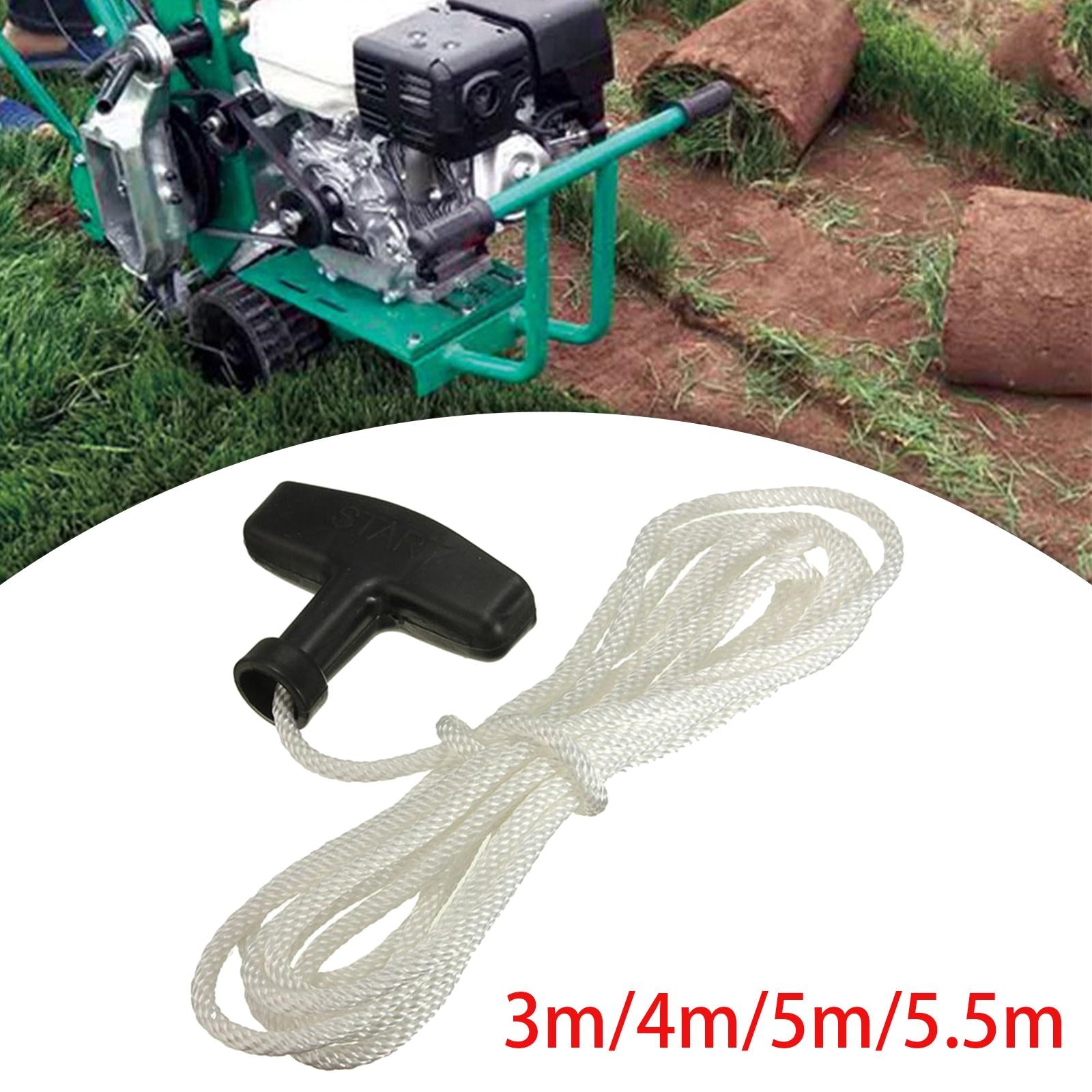 2xStarter Handle with Rope Mower Pull Cord Universal for Replacement Accessory 3m