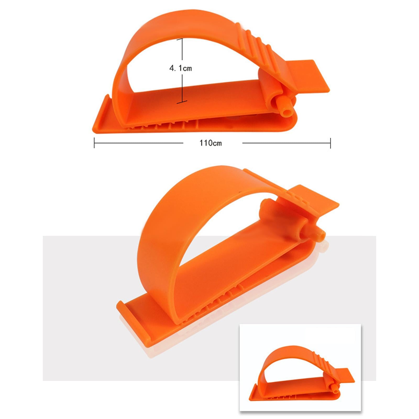 3xMultifunctional Belt Clamp Premium Labor Protection for Helmet Keychain Orange