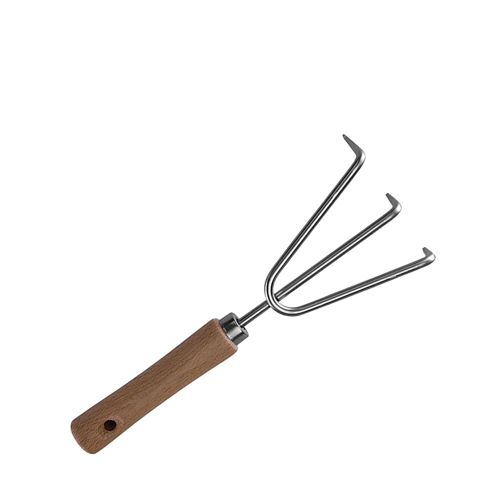 3xMultifunctional Gardening Tool Manual Hand Weeding Removal for Courtyard Rake