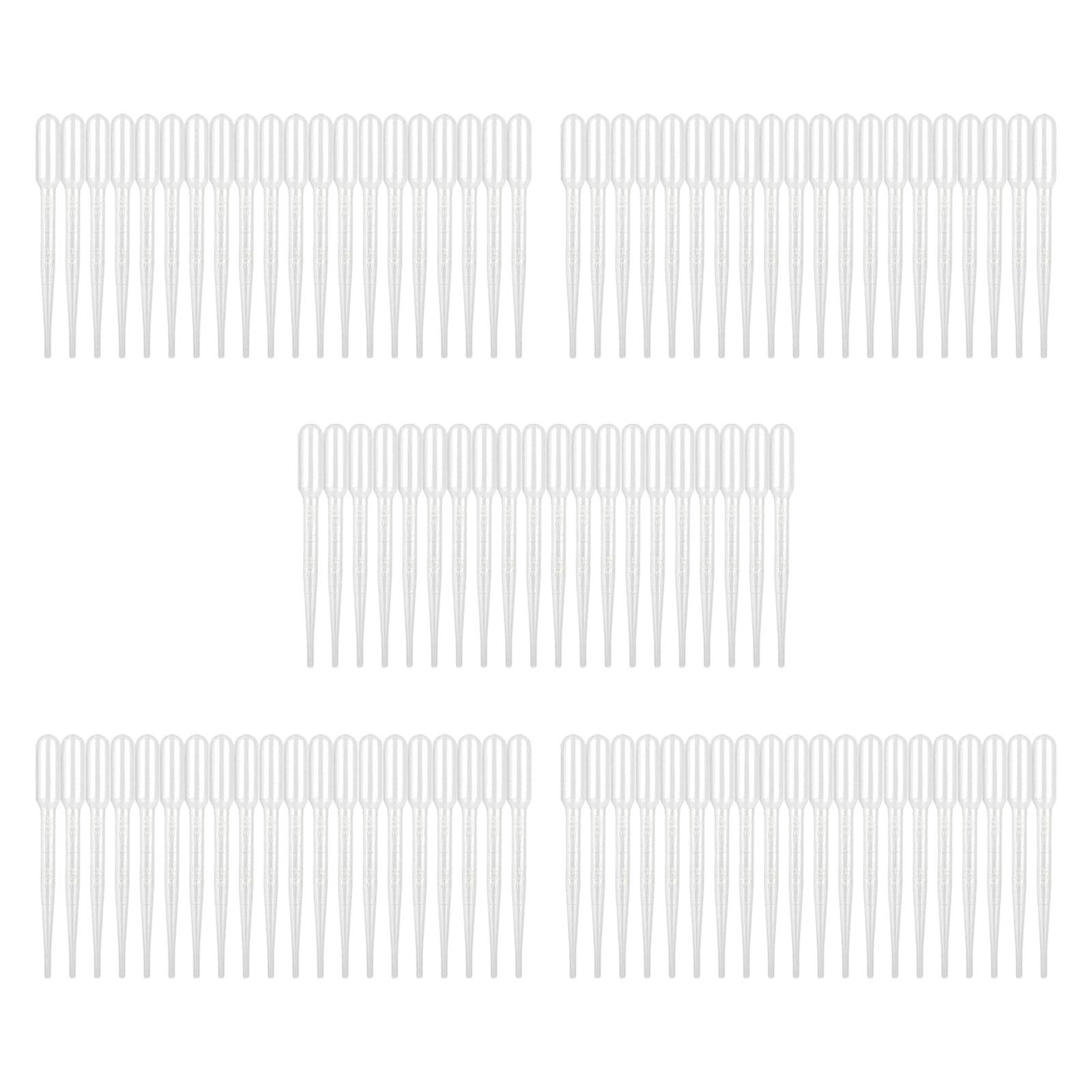 3x100 Pieces Disposable Eye Dropper Transfer Graduated Pipettes Small Home Use 2mL