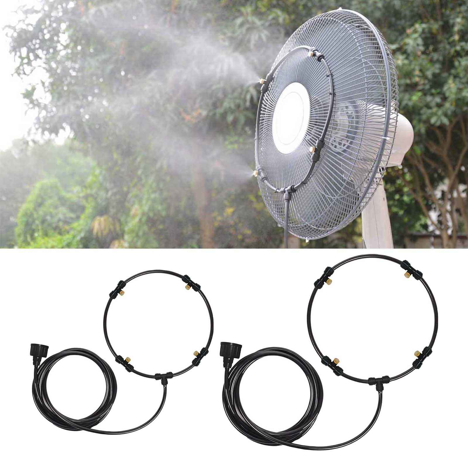 Water Mist Sprayer System Misting Fan Kit for Cooling Patio Garden 12inch