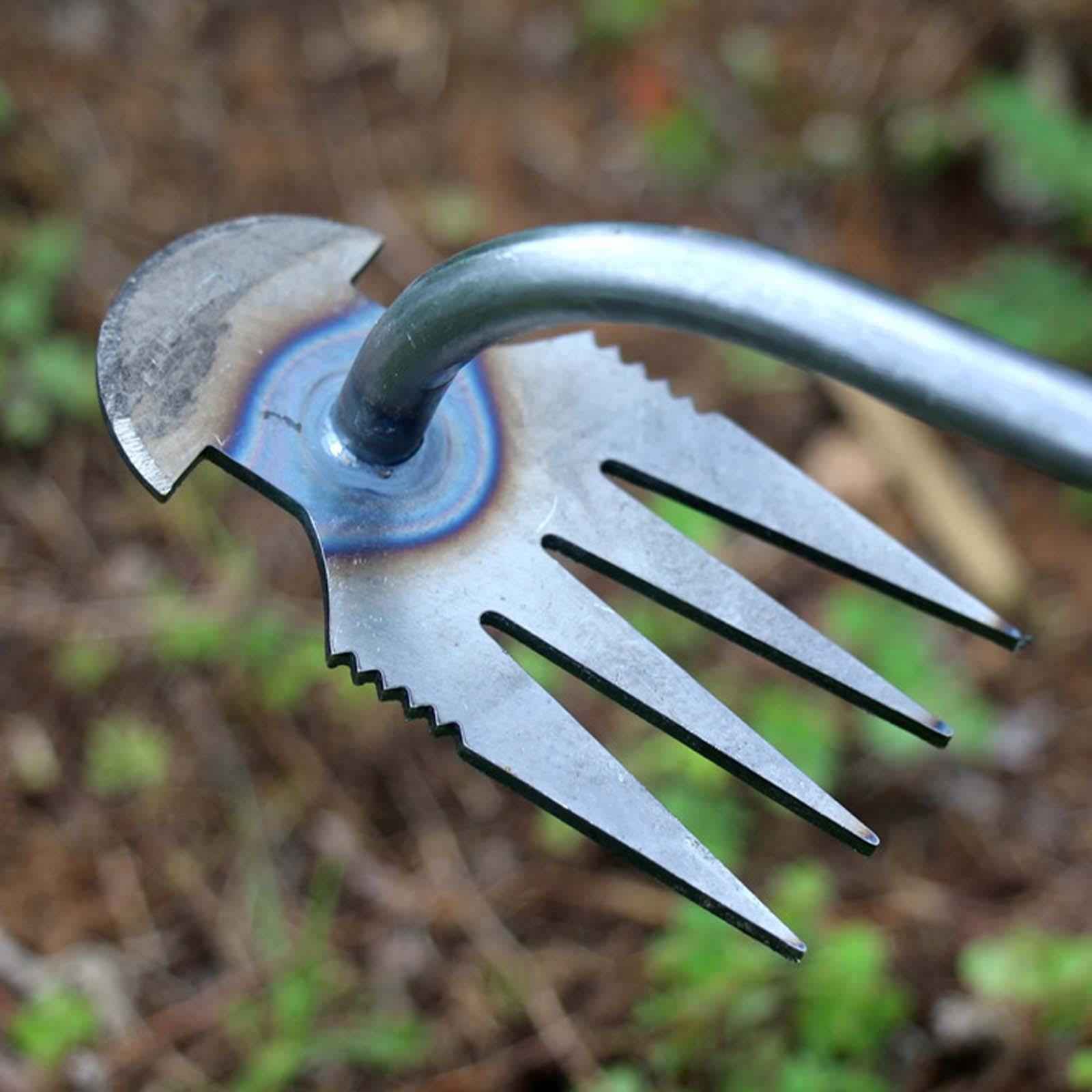 Garden Weeder Tool Digging Multifunctional Weeder for Bonsai Garden Backyard 27cm metal handle