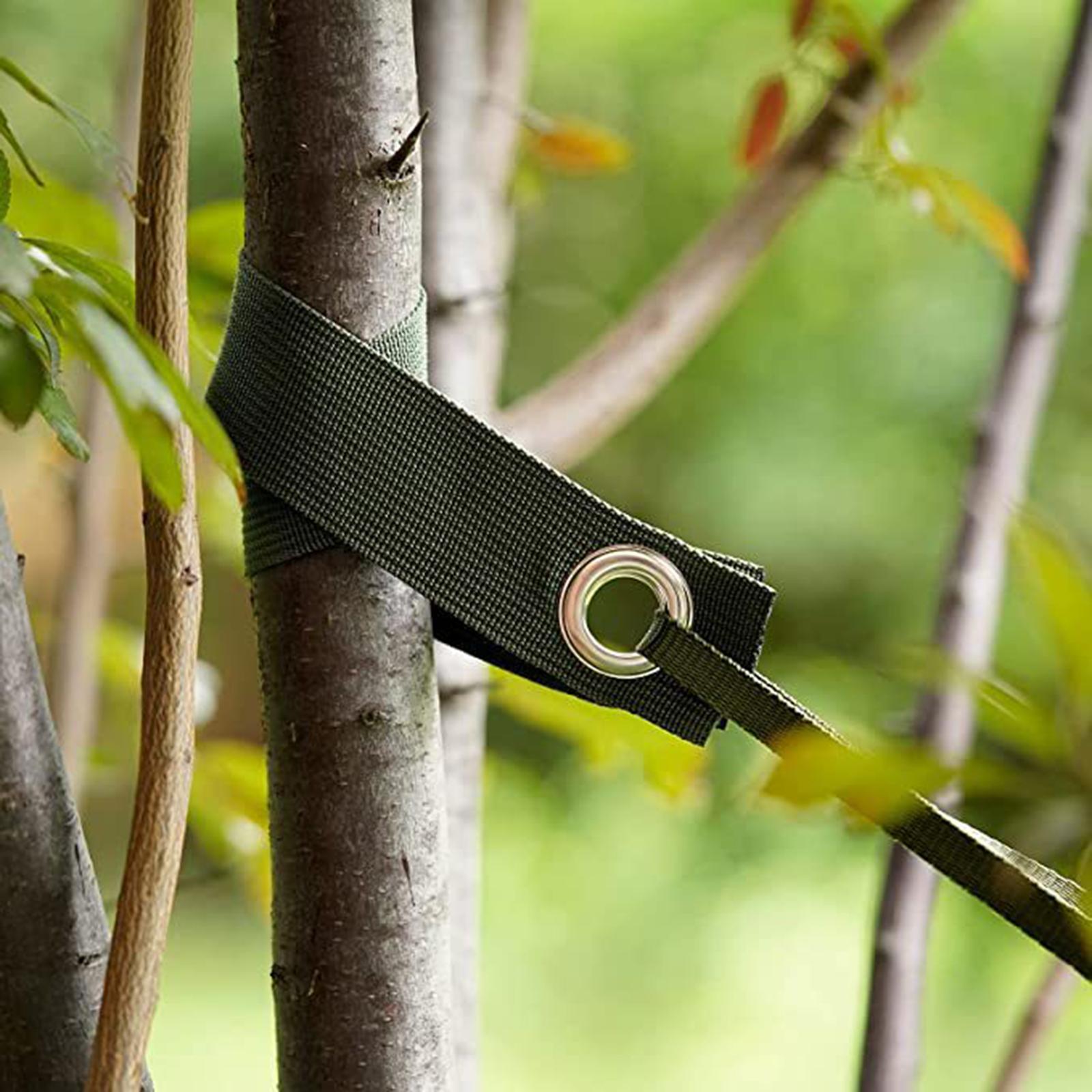 3xHammock Tree Straps Tree Straightening Straps for swing Seat Dark Green