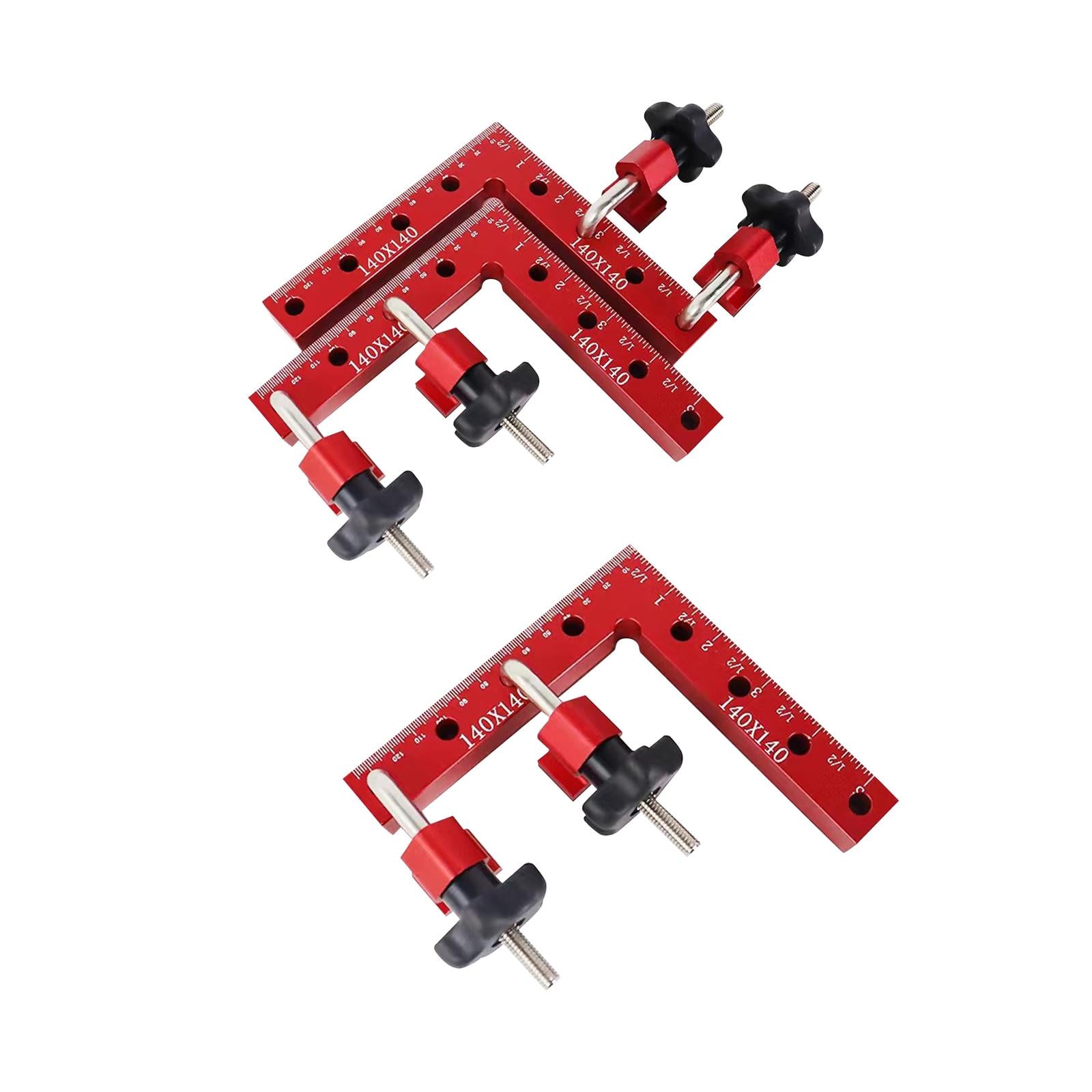 2x90 Degree Positioning Squares Corner Clamps for Frame Cabinets Carpenter DIY 6 piece set