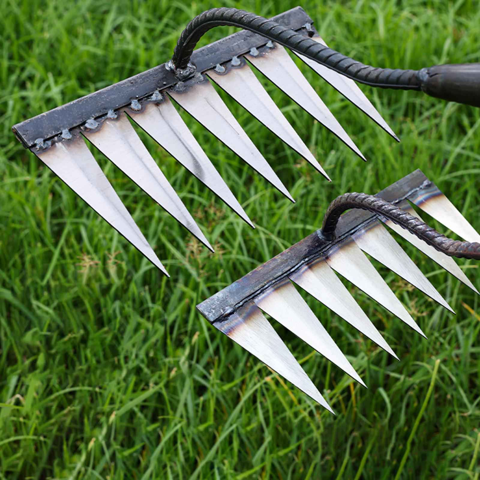 Weeding Removal Rake Grasping Raking Garden Rake for Farm Backyard Gardening 4 Tines