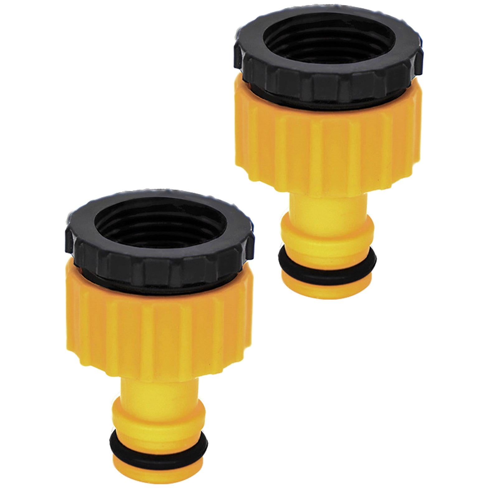 2x2x Hose Tap Connectors 3/4 1/2" Threaded Faucet Adapter for Lawn Patio Home"