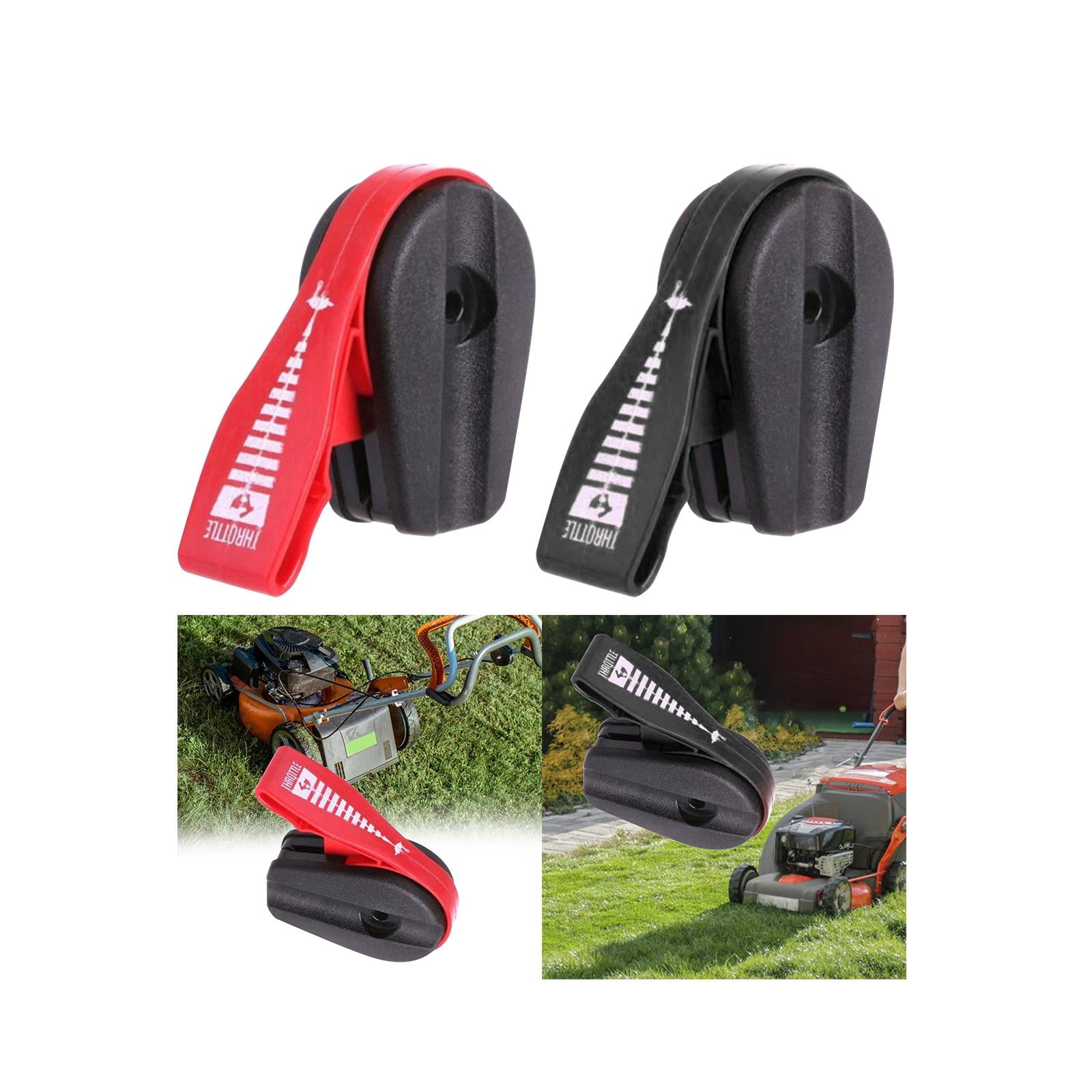 4xLawn Mower Throttle Lever for Lawnmowers Repair Throttle Control Heads black