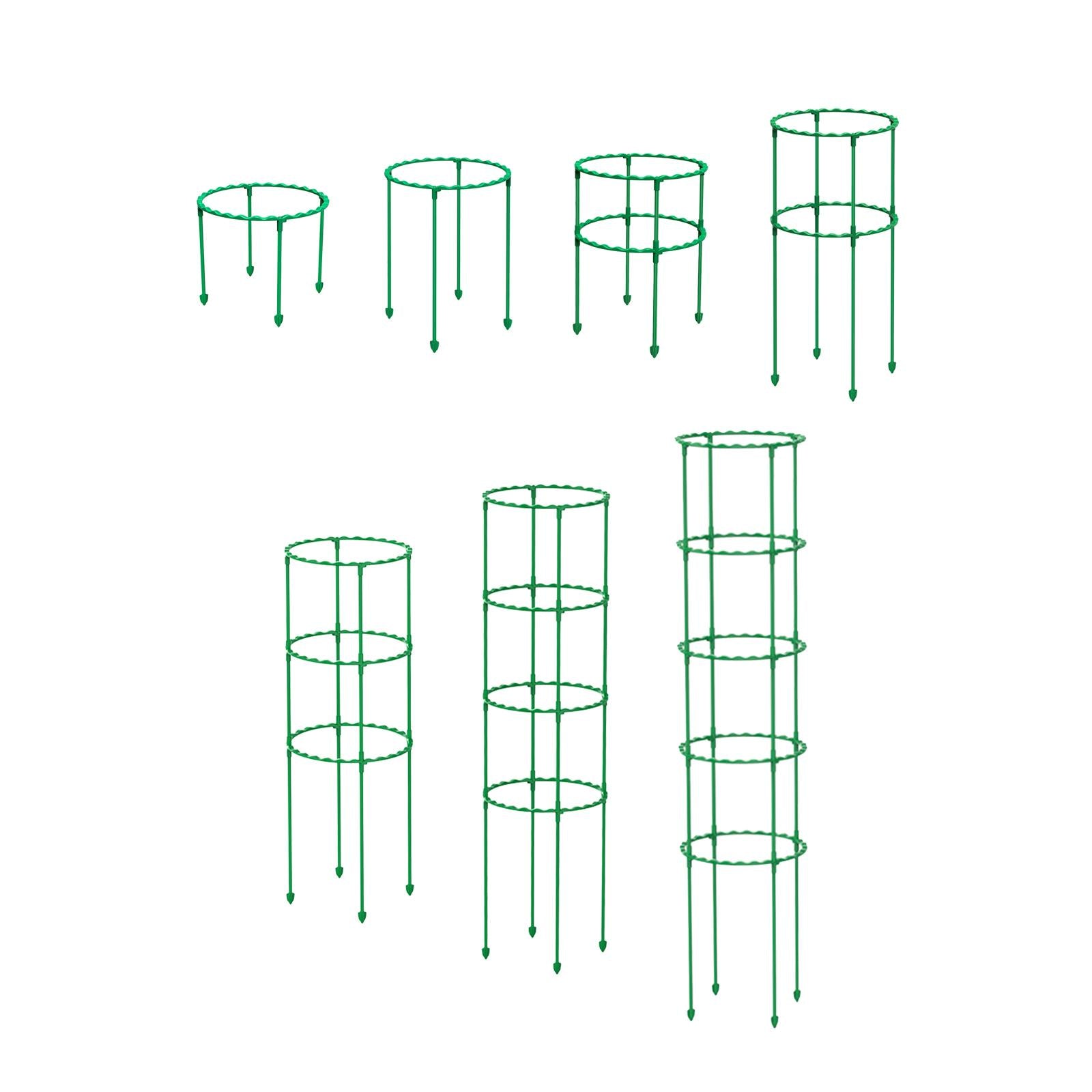 4xTomato Growing Cage Garden Plant Support Stakes for Potted Plants Vines Pots 15cm