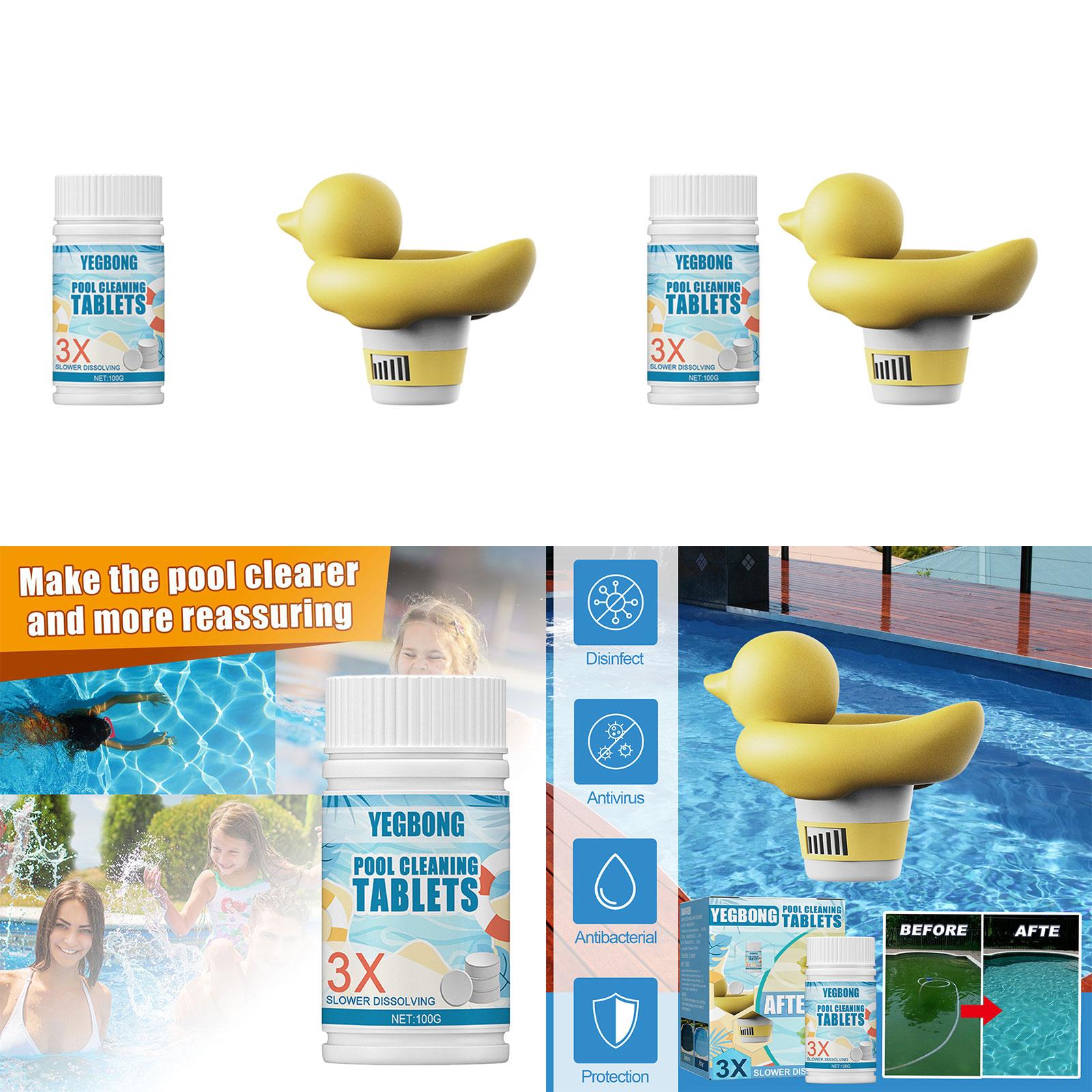 4xPool Cleaning Tools Durable Pool Accessory for Hot Tub Fountains Large Pools Tablet