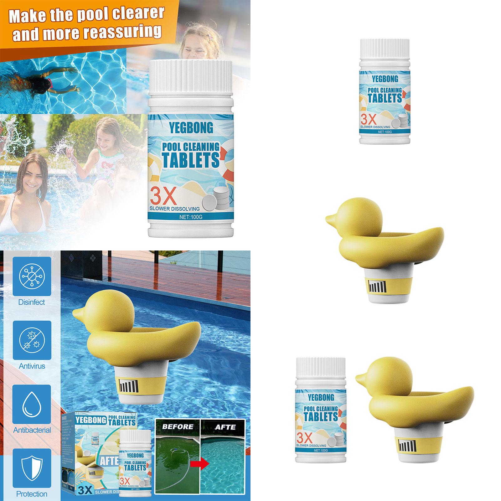 4xPool Cleaning Tools Durable Pool Accessory for Hot Tub Fountains Large Pools Tablet