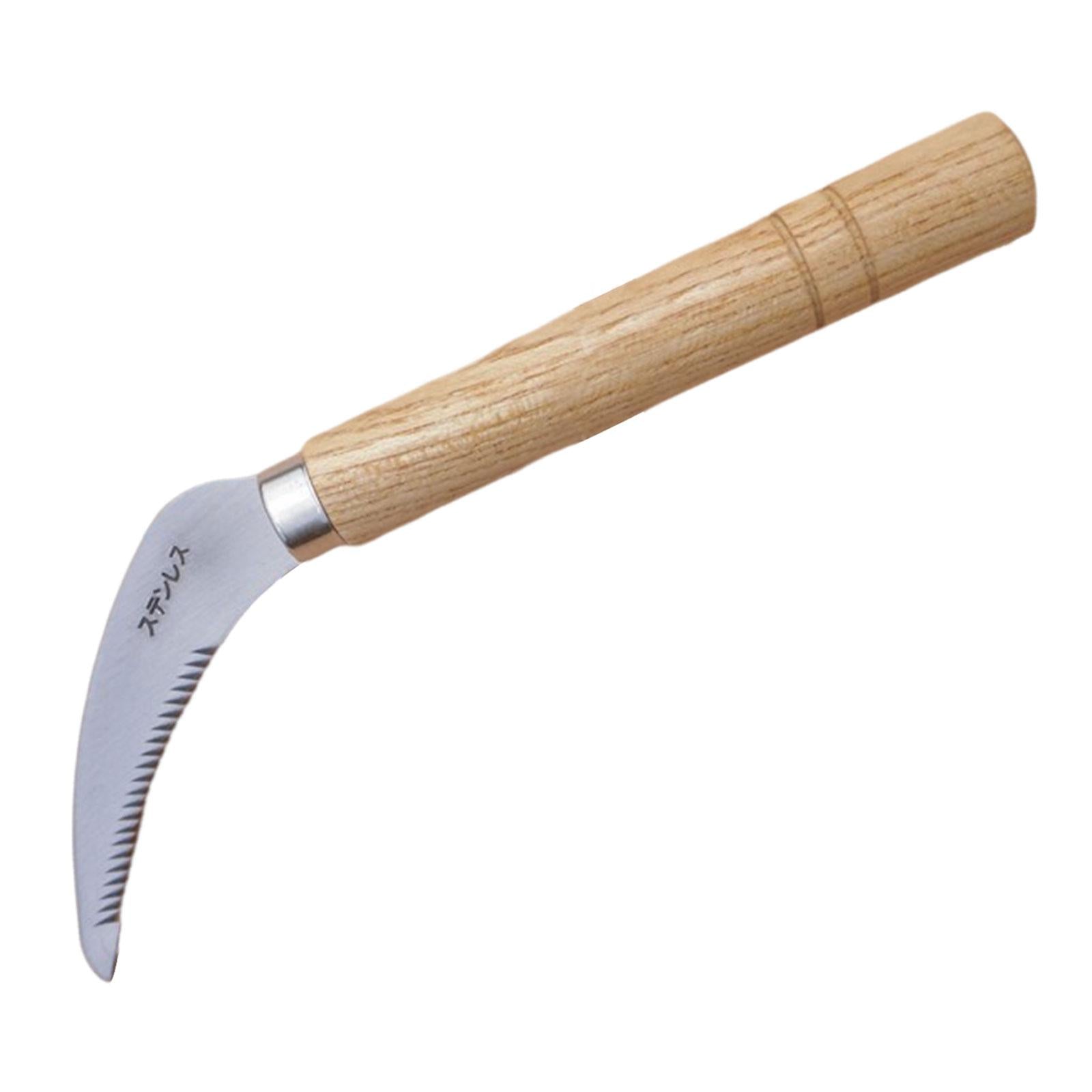 2xSod Sickle Hand Hoe Weeder Removal Japanese Weeding Sickle for Flower Bonsai