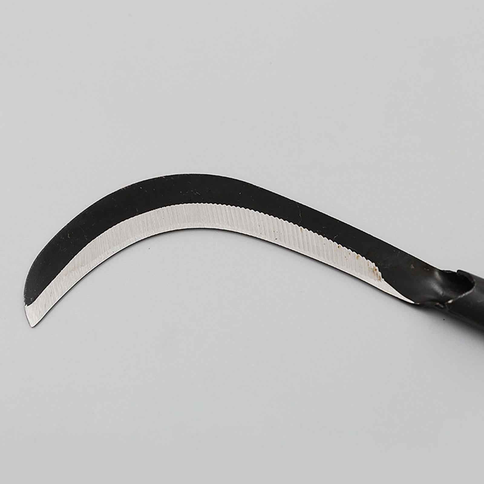 Steel Grass Sickle Garden Weeding Grass Sickle for Branches Undergrowth Home Style A