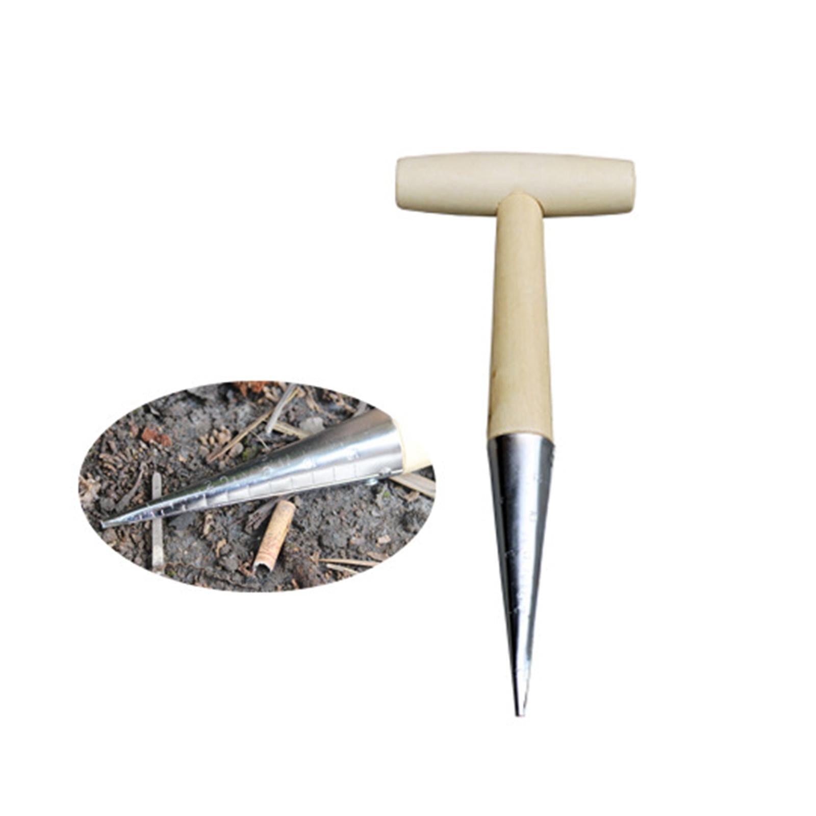 2xDibblers Bulb Planter for Garden Planting Flowers Tulips Transplanting Plants Stainless Steel