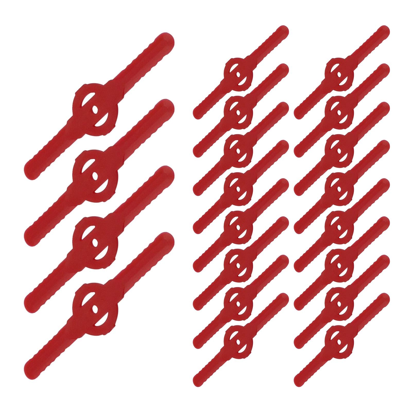 3x20 Pieces Blades Set Trimmer Blades Head for Cordless Grass Trimmer Strimmer red