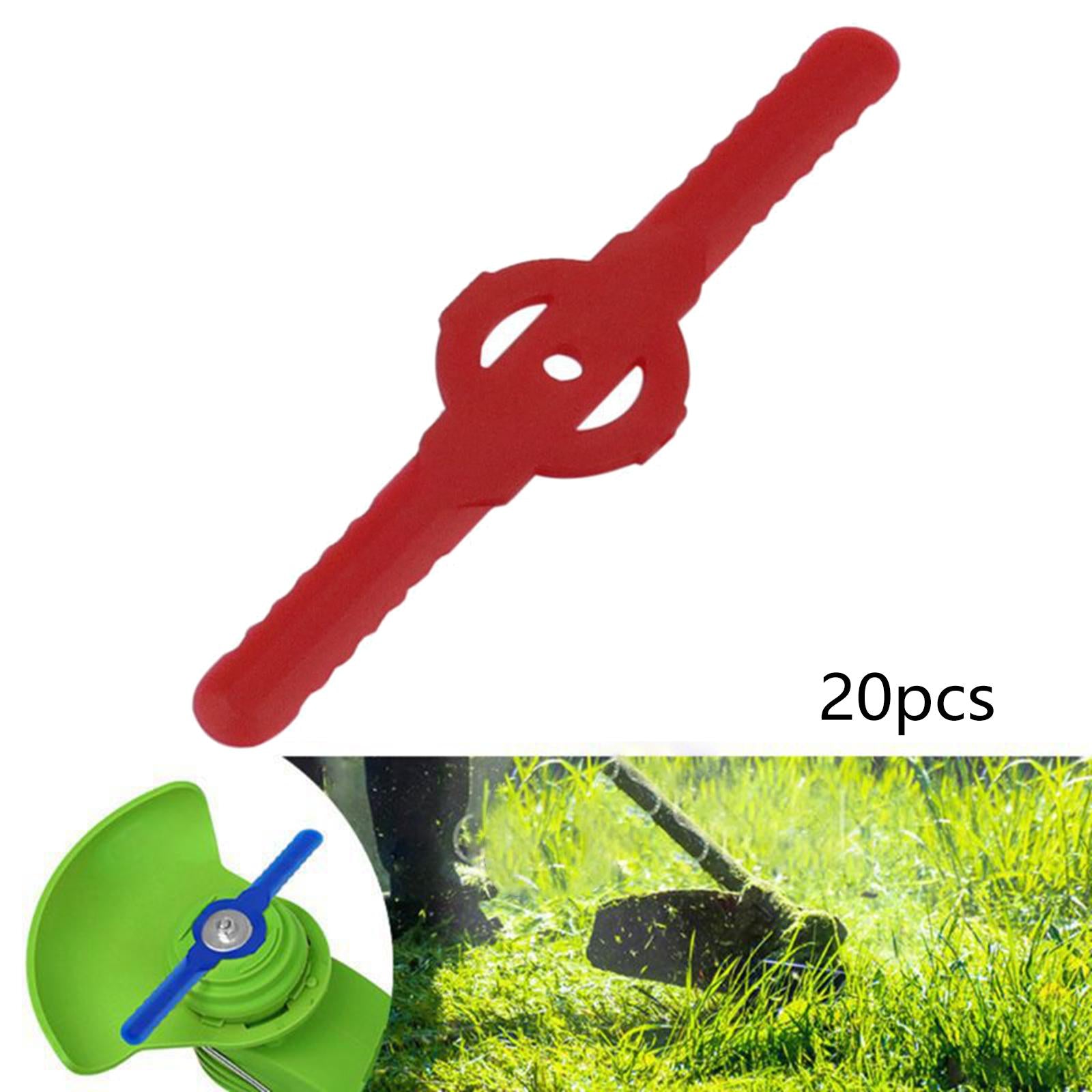 3x20 Pieces Blades Set Trimmer Blades Head for Cordless Grass Trimmer Strimmer red