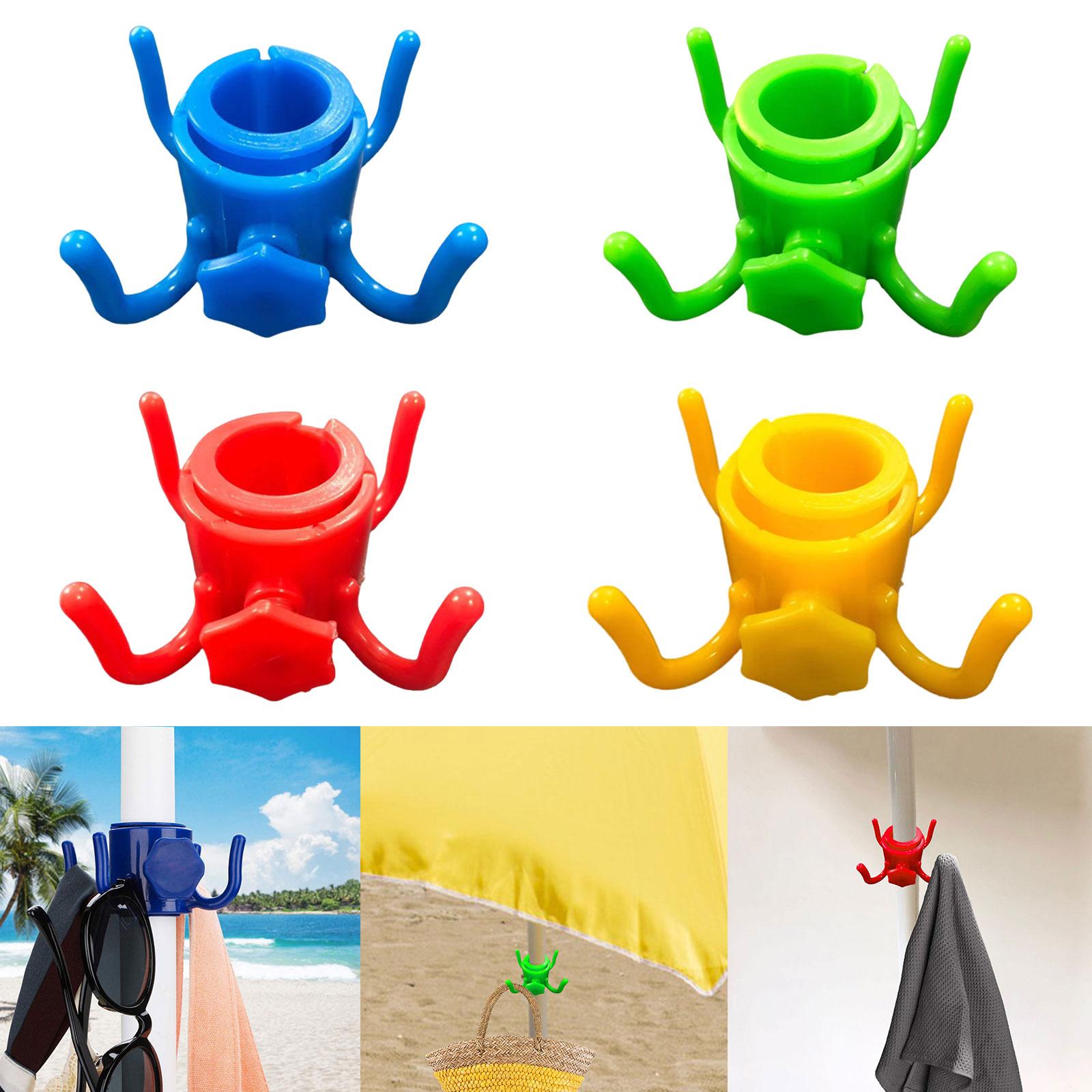 2xBeach Umbrella Hooks Hanger Beach Umbrella Hanger for Towels Sunglasses Bags blue