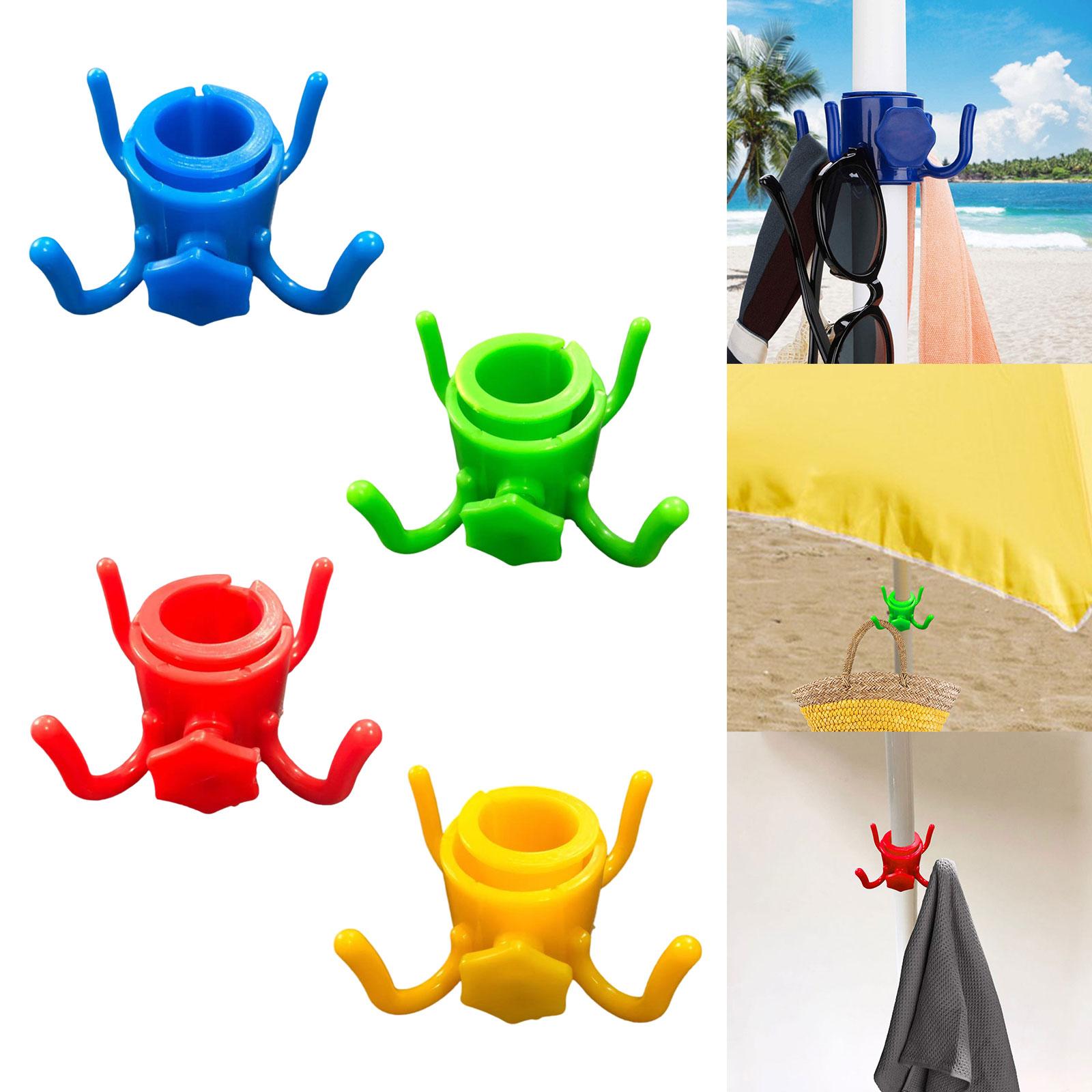 2xBeach Umbrella Hooks Hanger Beach Umbrella Hanger for Towels Sunglasses Bags blue