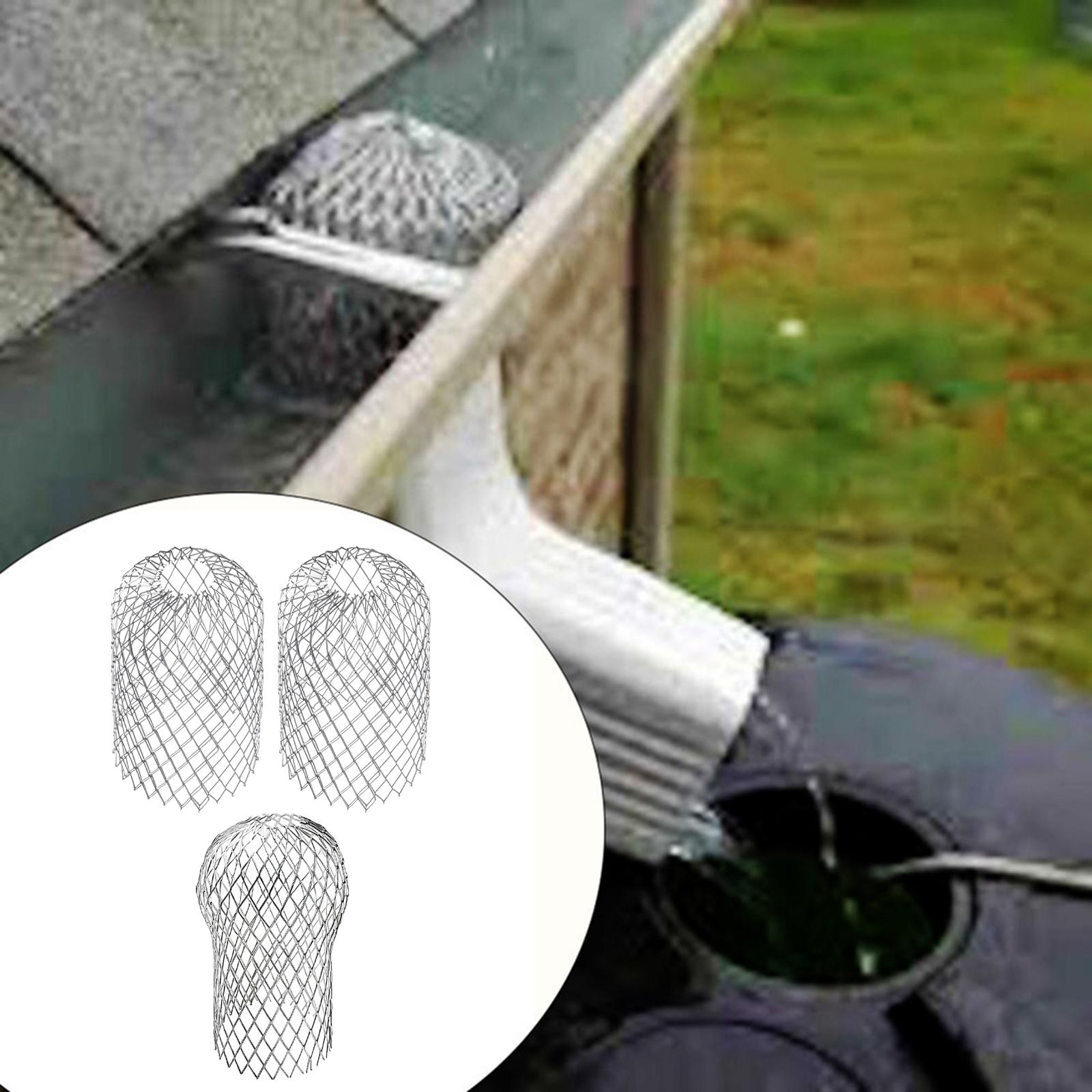 4xLeaf Filter Gutter Strainer Aluminum Downspout Filter for Leaves Roof S