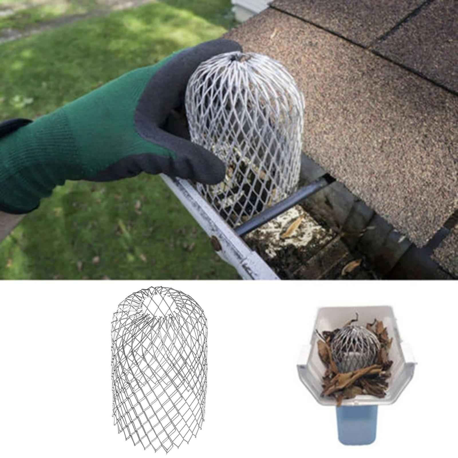 Leaf Filter Gutter Strainer Aluminum Downspout Filter for Leaves Roof L
