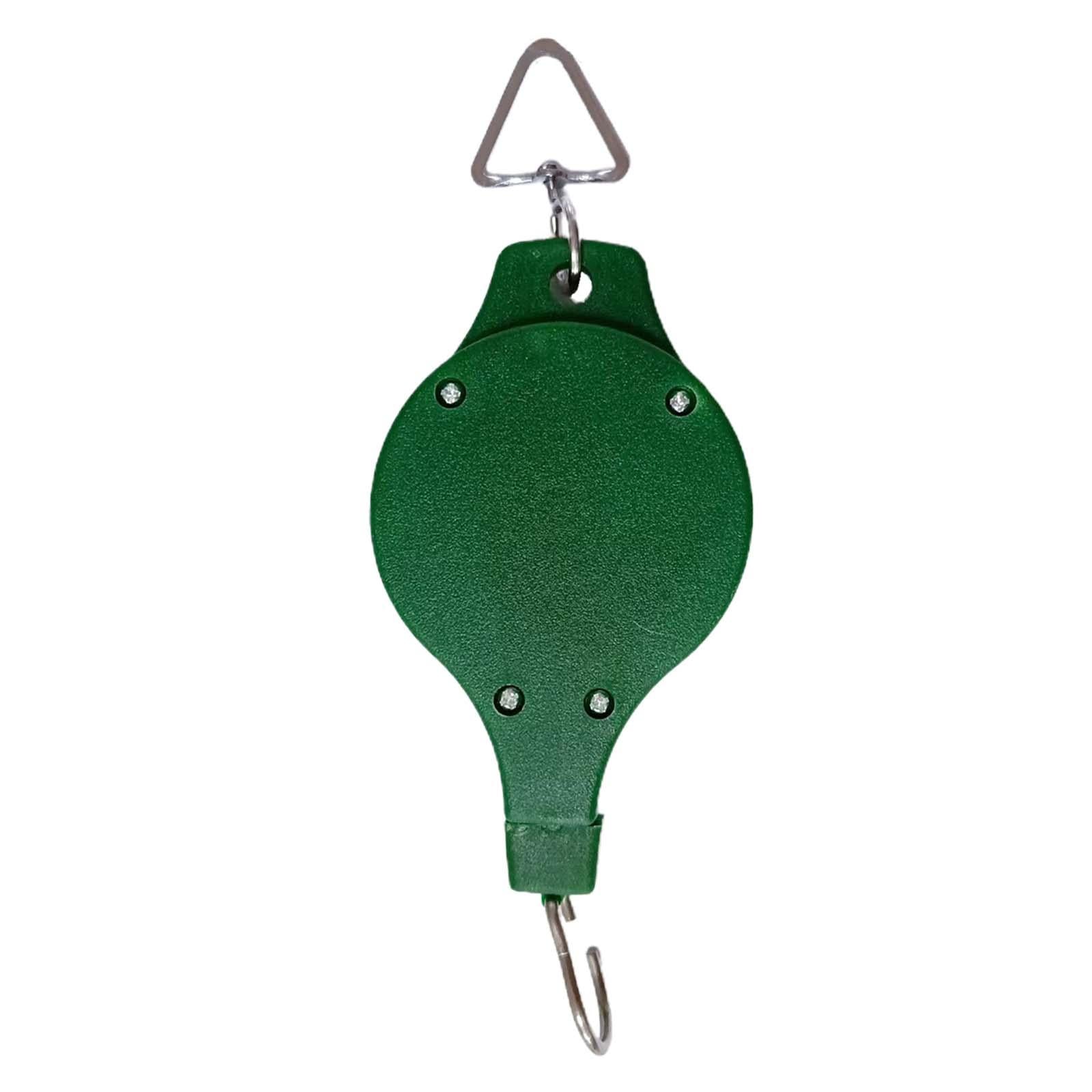 2xPlant Pulley Retractable Hanger for Hanging Garden Baskets Pots Planter Pots Light Green