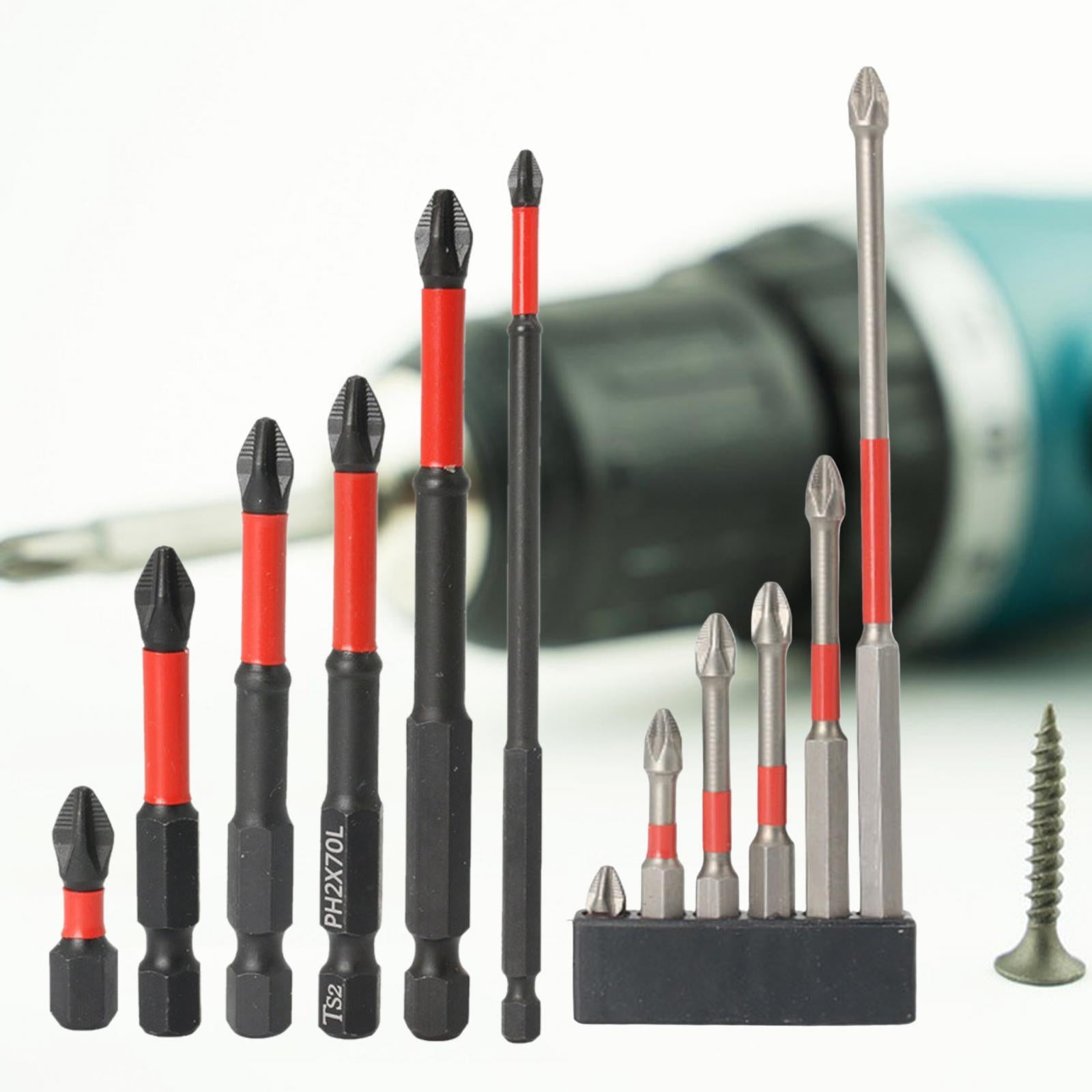3x6 Pieces Cross Screwdriver Bit Cross Slot Screwdriver Bit Set for Car Garden Drill bit