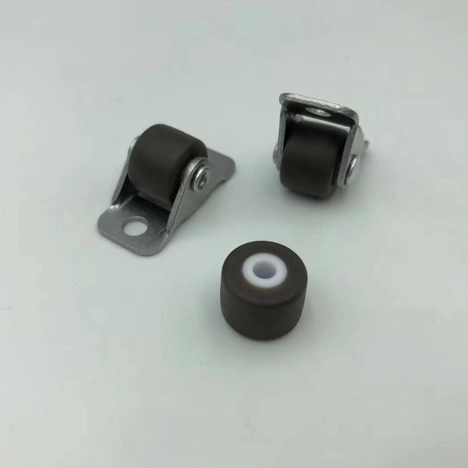 2x4Pcs Small Wheel Castors Fixed Castor Wheels for Workbench Shelves Cupboard