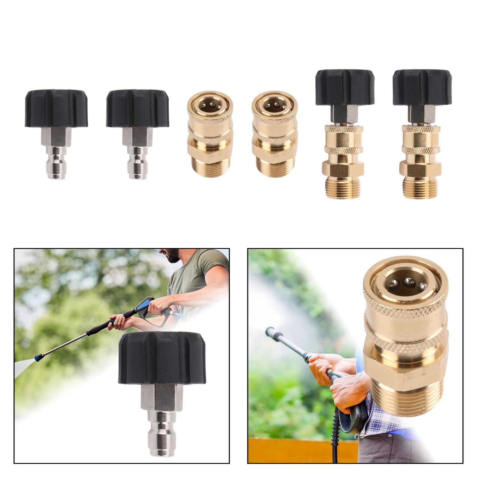 4xPressure Washer Adapter Household Sturdy Copper for Pressure Washer Fittings Male 14