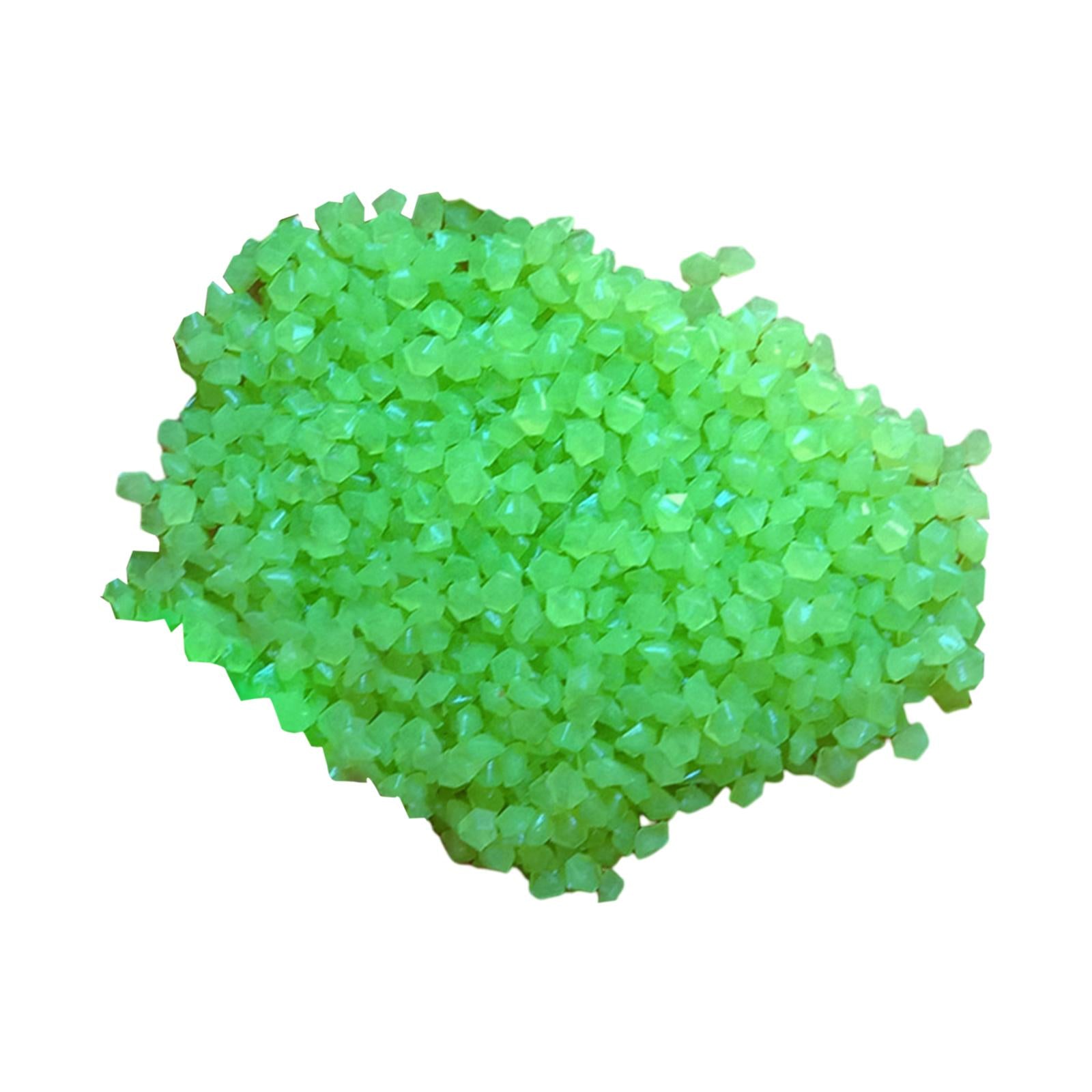 6x3-5mm Resin Glow in A Dark Pebbles Rocks Sand Accessory for Potted Plant Decor Green 50g
