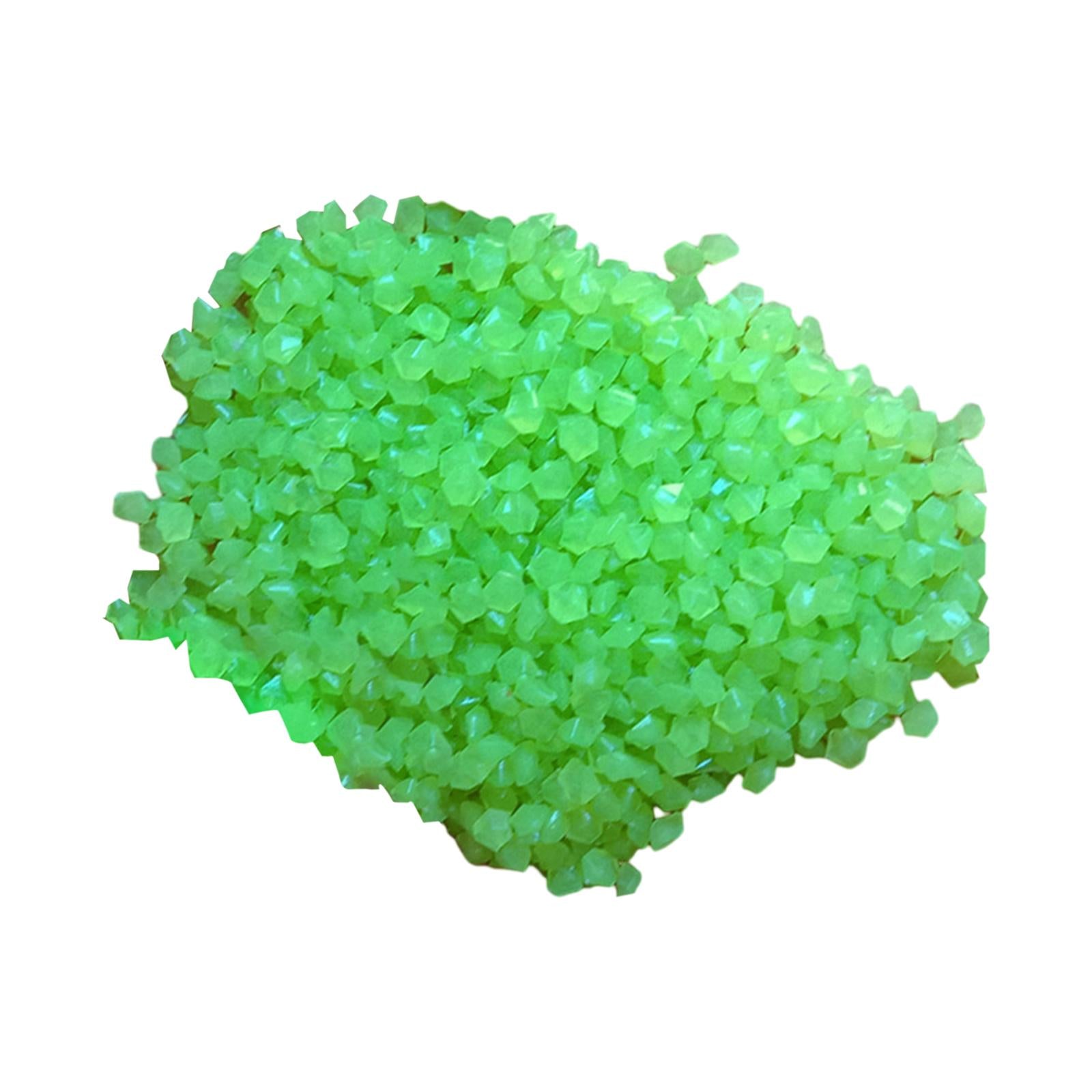 6x3-5mm Resin Glow in A Dark Pebbles Rocks Sand Accessory for Potted Plant Decor Green 50g