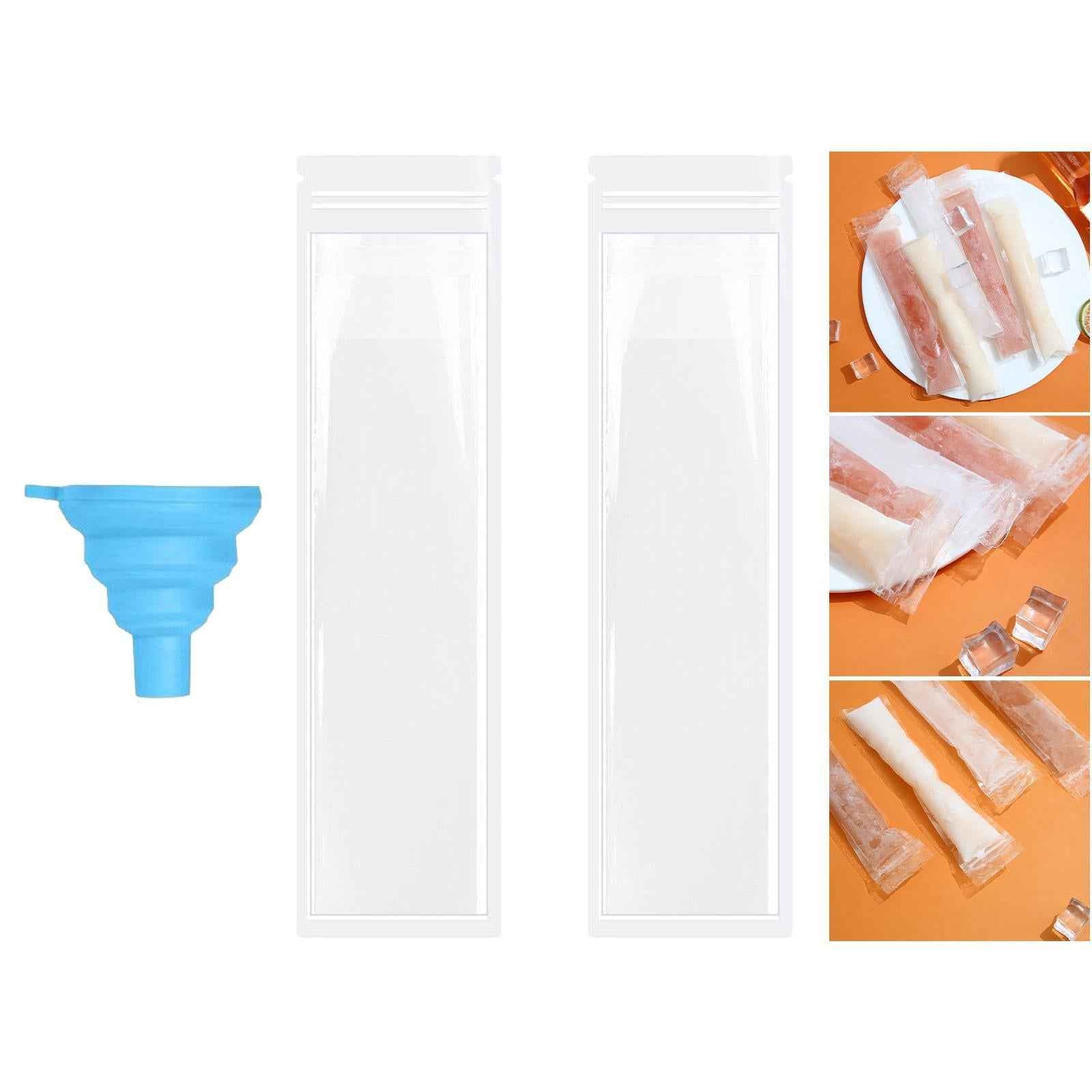 Ice Popsicle Bags DIY Ice Pouch for Juice Fruit Smoothies Healthy Snacks 20 Pieces