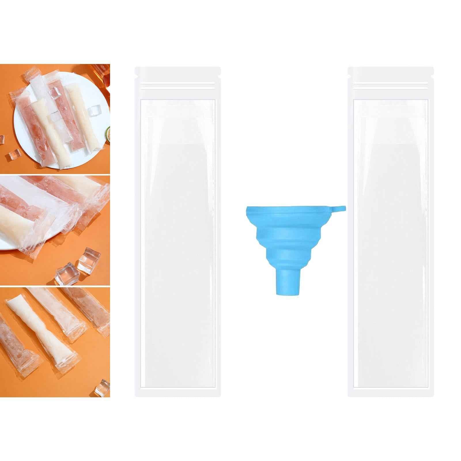Ice Popsicle Bags DIY Ice Pouch for Juice Fruit Smoothies Healthy Snacks 20 Pieces