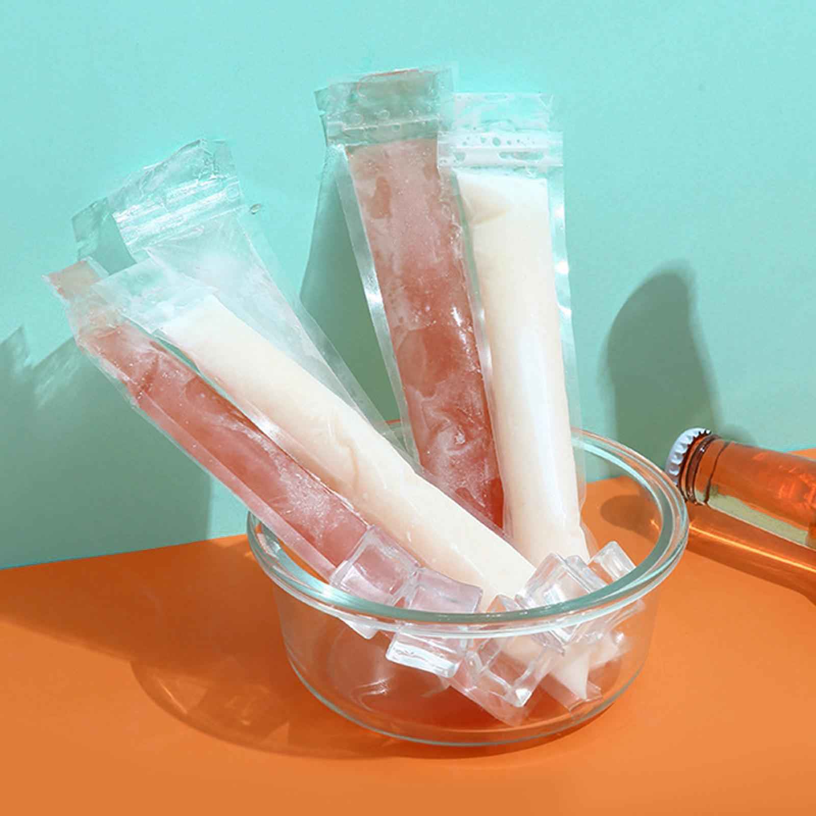 Ice Popsicle Bags DIY Ice Pouch for Juice Fruit Smoothies Healthy Snacks 20 Pieces