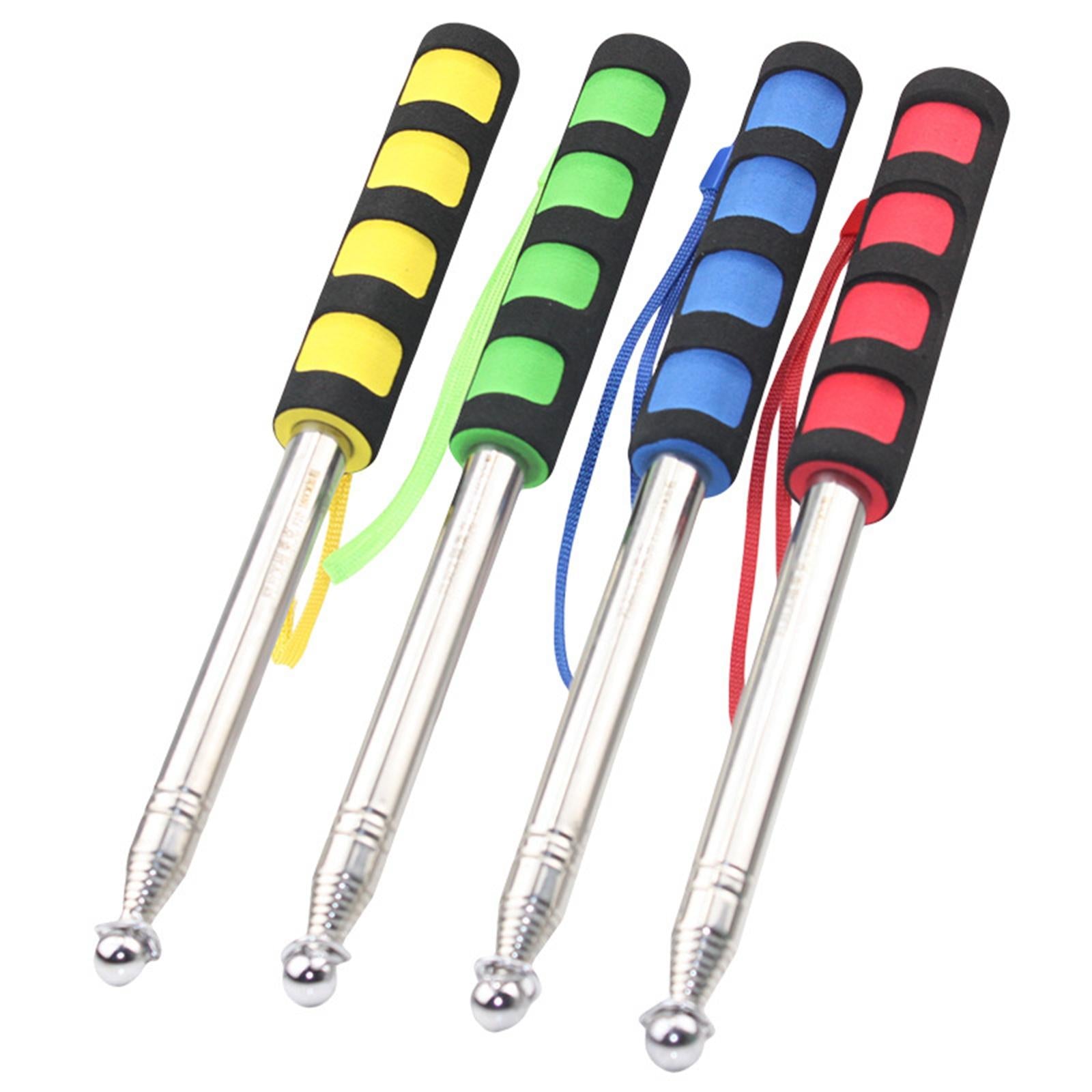 2xTour Guide Flag Pole Lightweight Stainless Steel Telescopic Banner Flag Pole Red