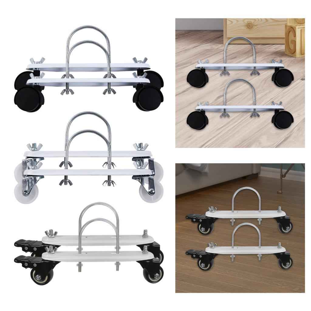 1 Pair Electric Heating Oil Heater Support Holder Replace Parts Replacements Black Wheel
