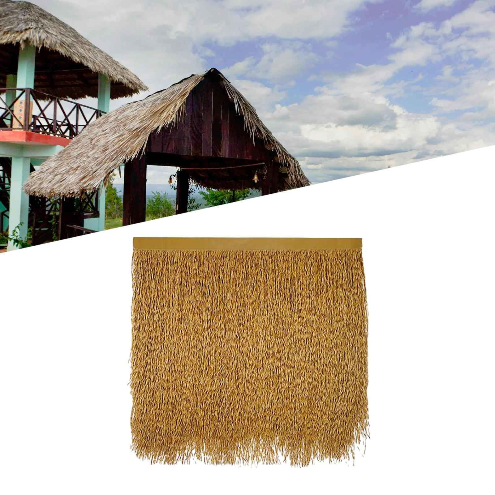 Straw Roof Thatch Decorative Synthetic Thatch Grass Roof for Hut Fence Beach Style C