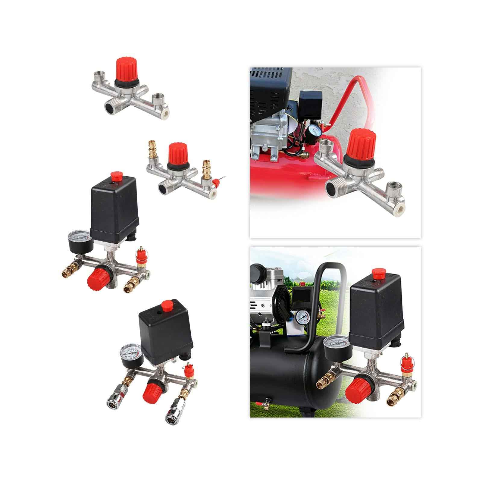 Air Compressor Pressure Switch Control Valves Durable 90-120 PSI Accessories Bracket