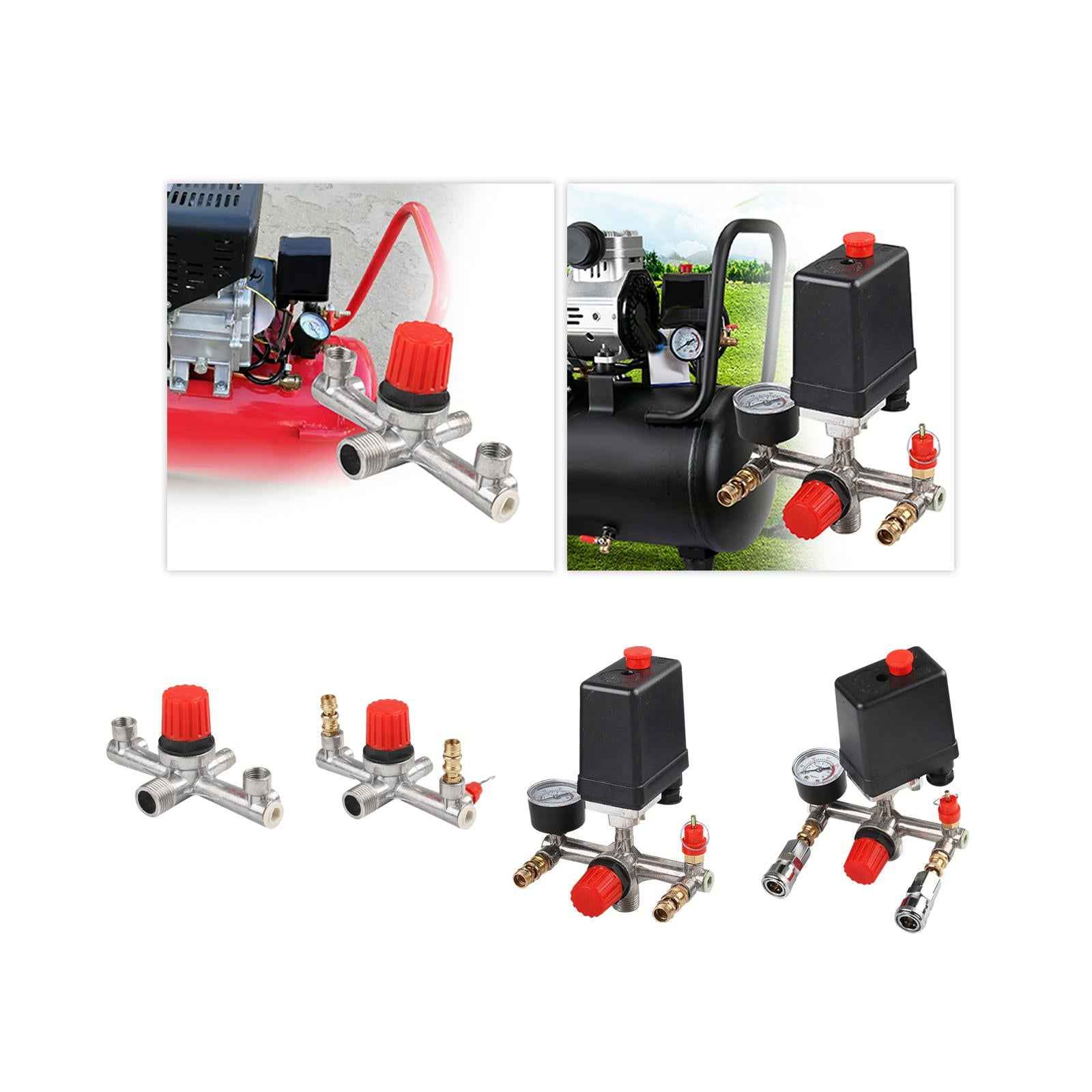 Air Compressor Pressure Switch Control Valves Durable 90-120 PSI Accessories Bracket