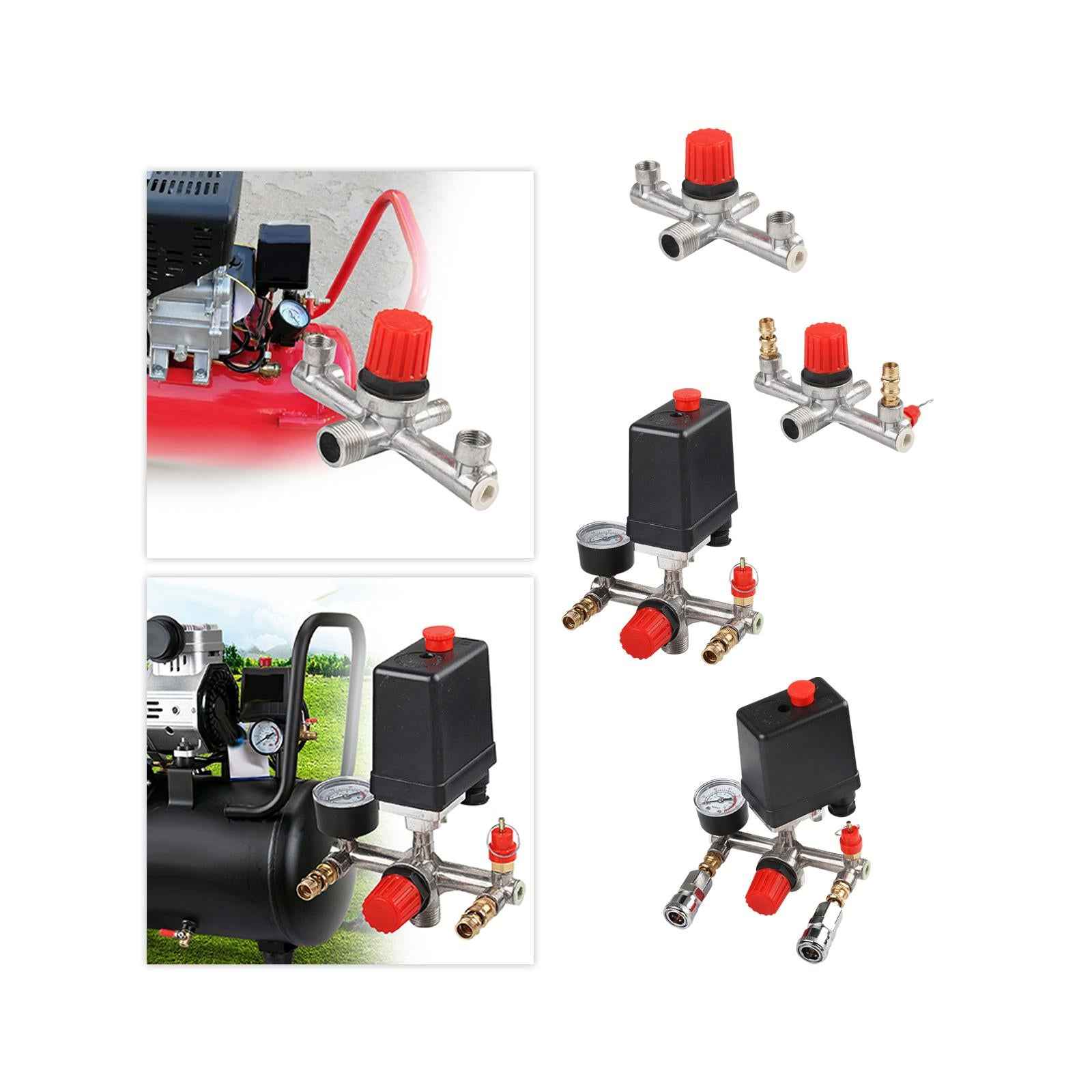 Air Compressor Pressure Switch Control Valves Durable 90-120 PSI Accessories Bracket