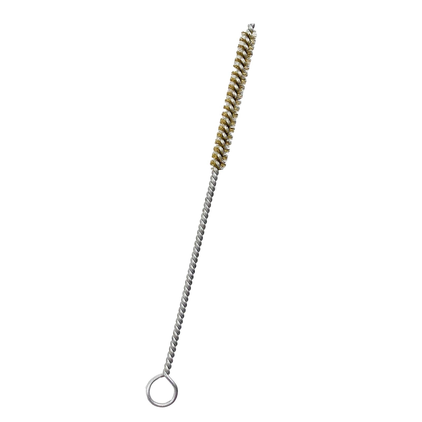 3xBrass Bristles Tube Cleaning Brush Metal Wire Brush for Sink Plumbing Sturdy 20cmx1.6cm