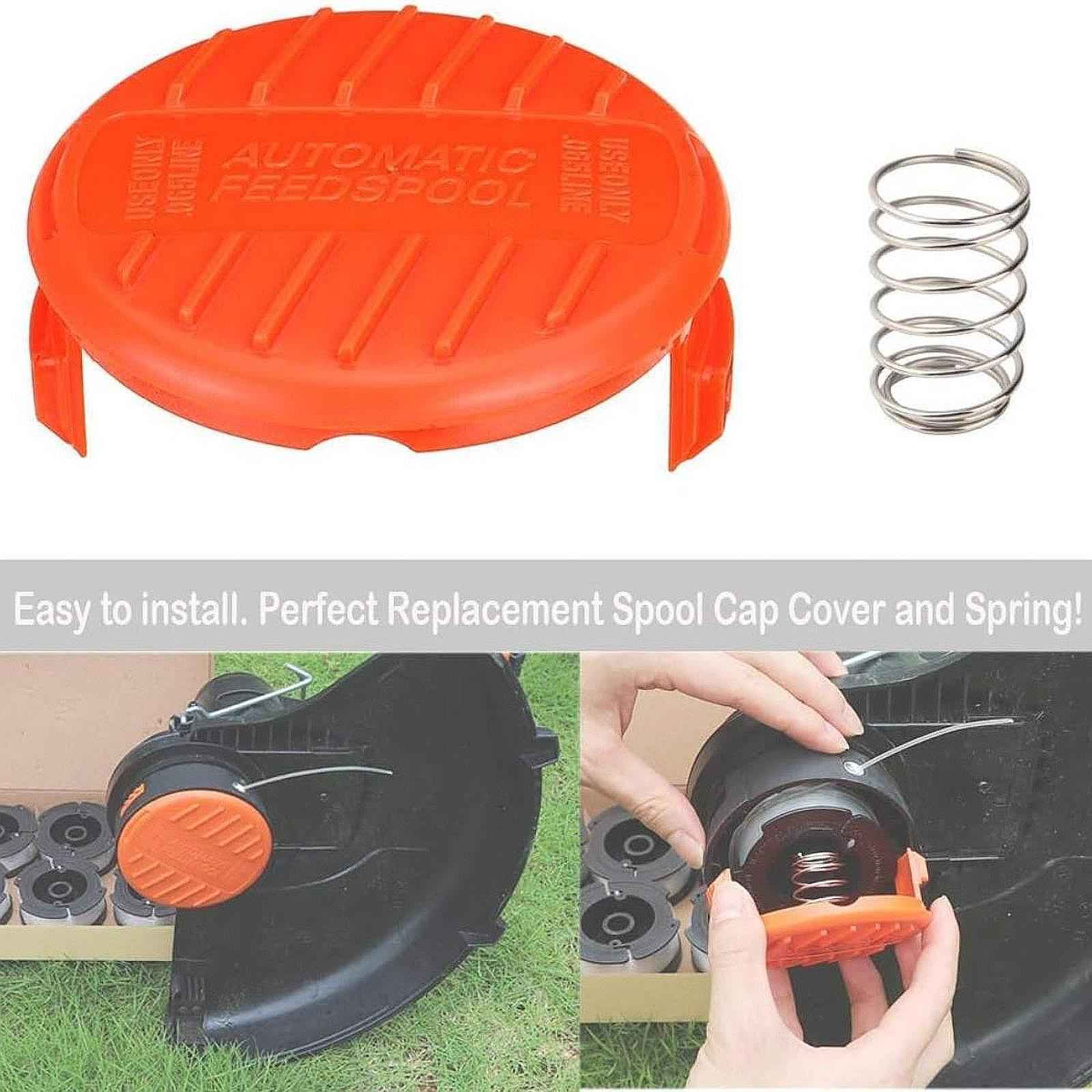 Lawnmower Spool Cap Solid for Automatic feed Reel Black and Decker Maintenance
