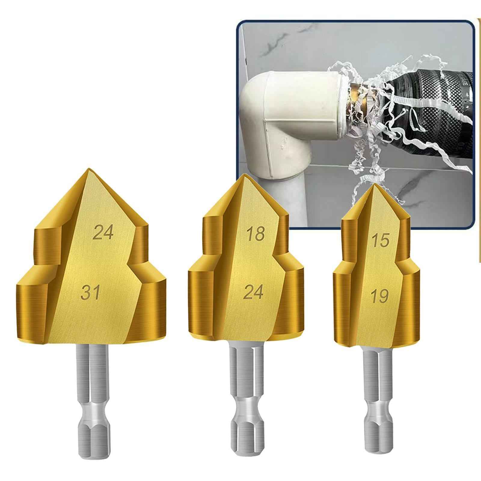 Ppr Lifting Stepped Drill Easy to Install Premium Water Pipe Connection Tool 20mm 25mm 32mm 3pcs