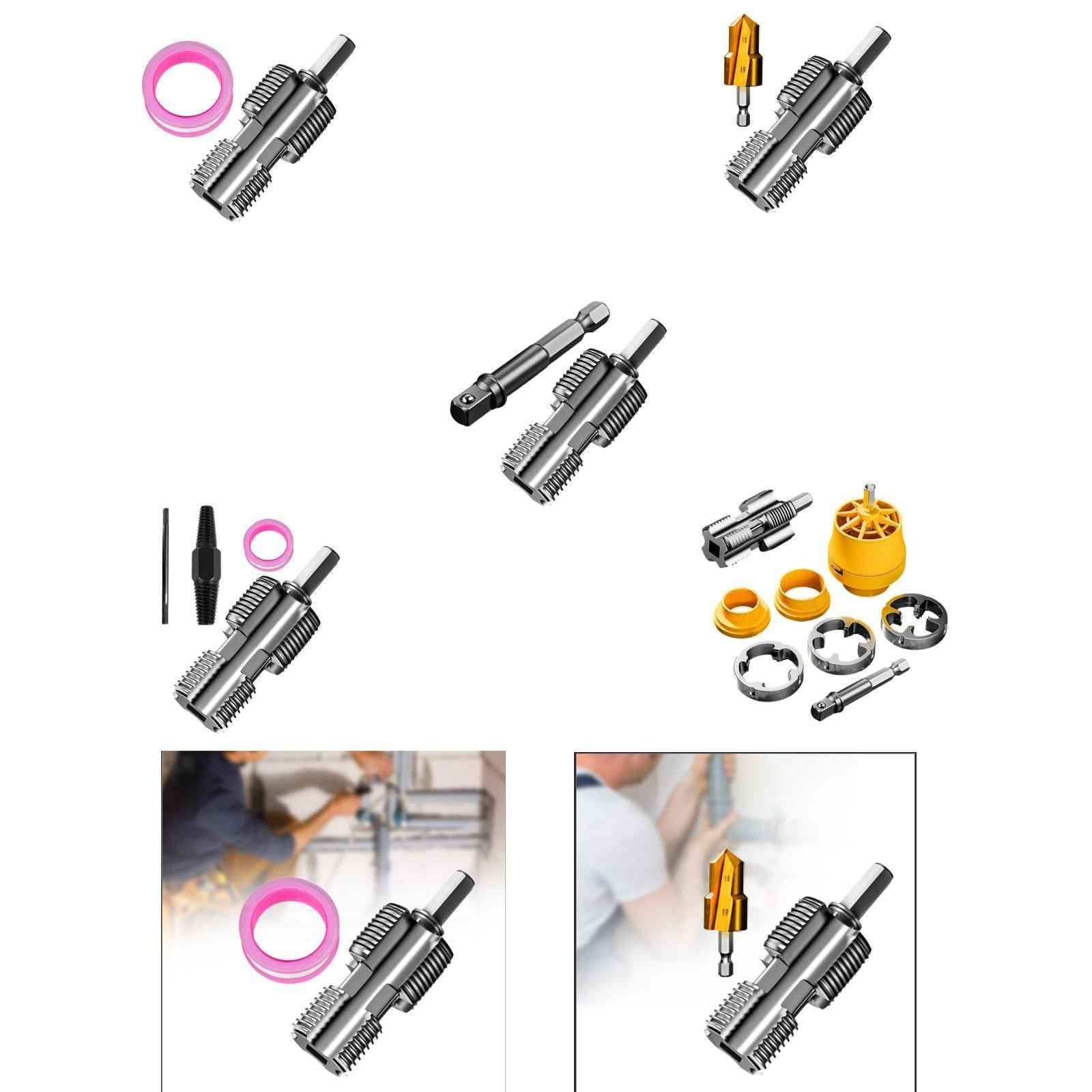PVC Pipe Threader Opener Thread Maker Tools for Electric Drill Supplies Home 1 Thread Maker