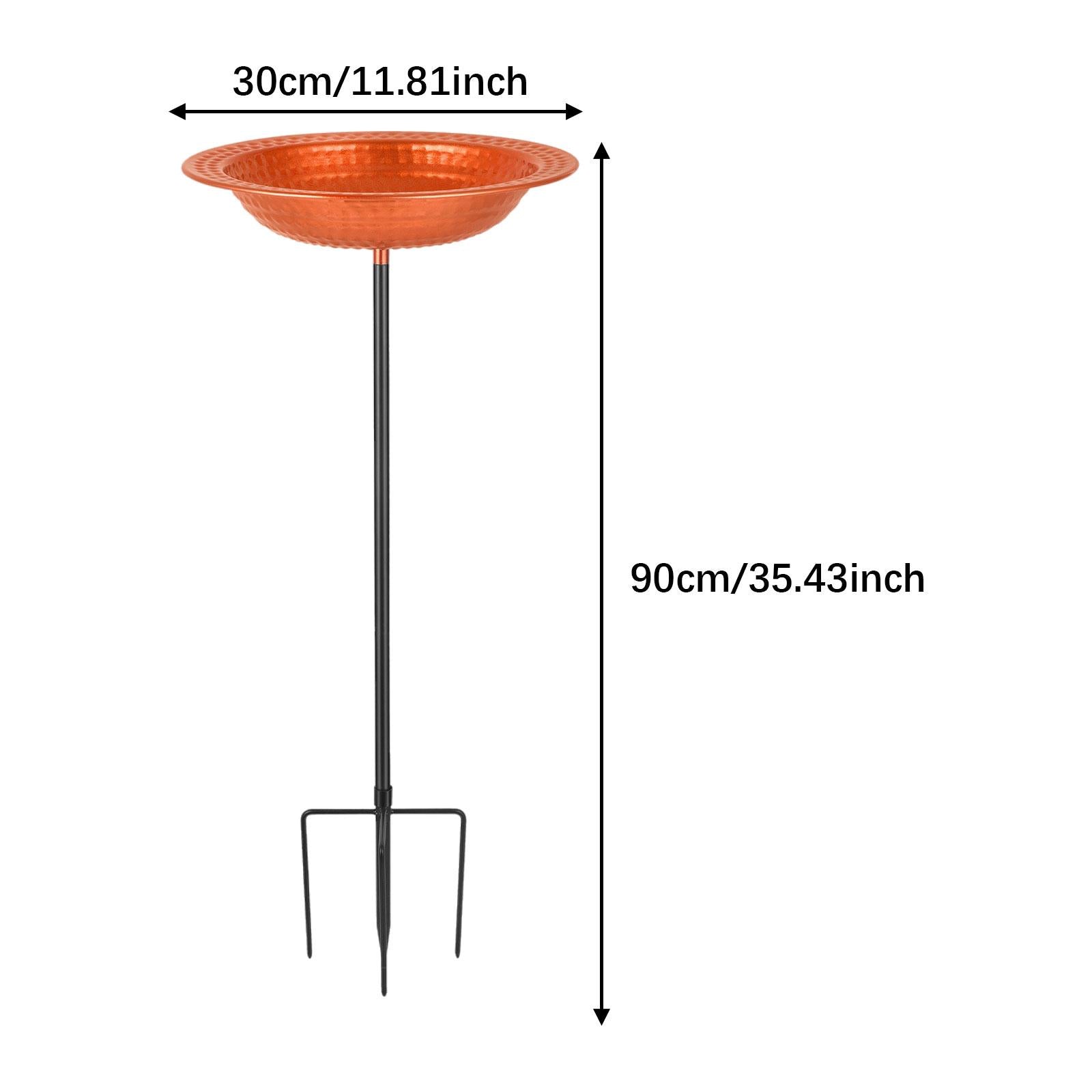 Bird Bath Bowl with Stake Convenient Birdfeeder for Backyard Garden