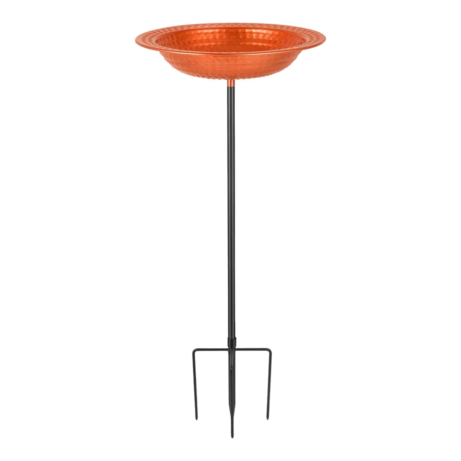 Bird Bath Bowl with Stake Convenient Birdfeeder for Backyard Garden
