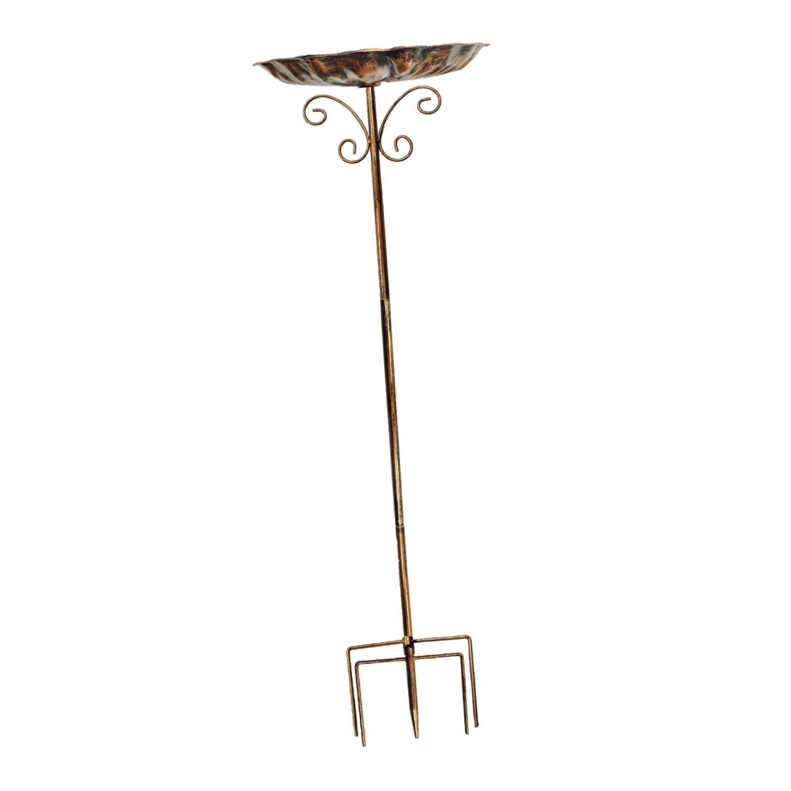 Bird Bath Bowl Easy to Assemble Iron Outdoor Birdbath for Balcony Yard Porch