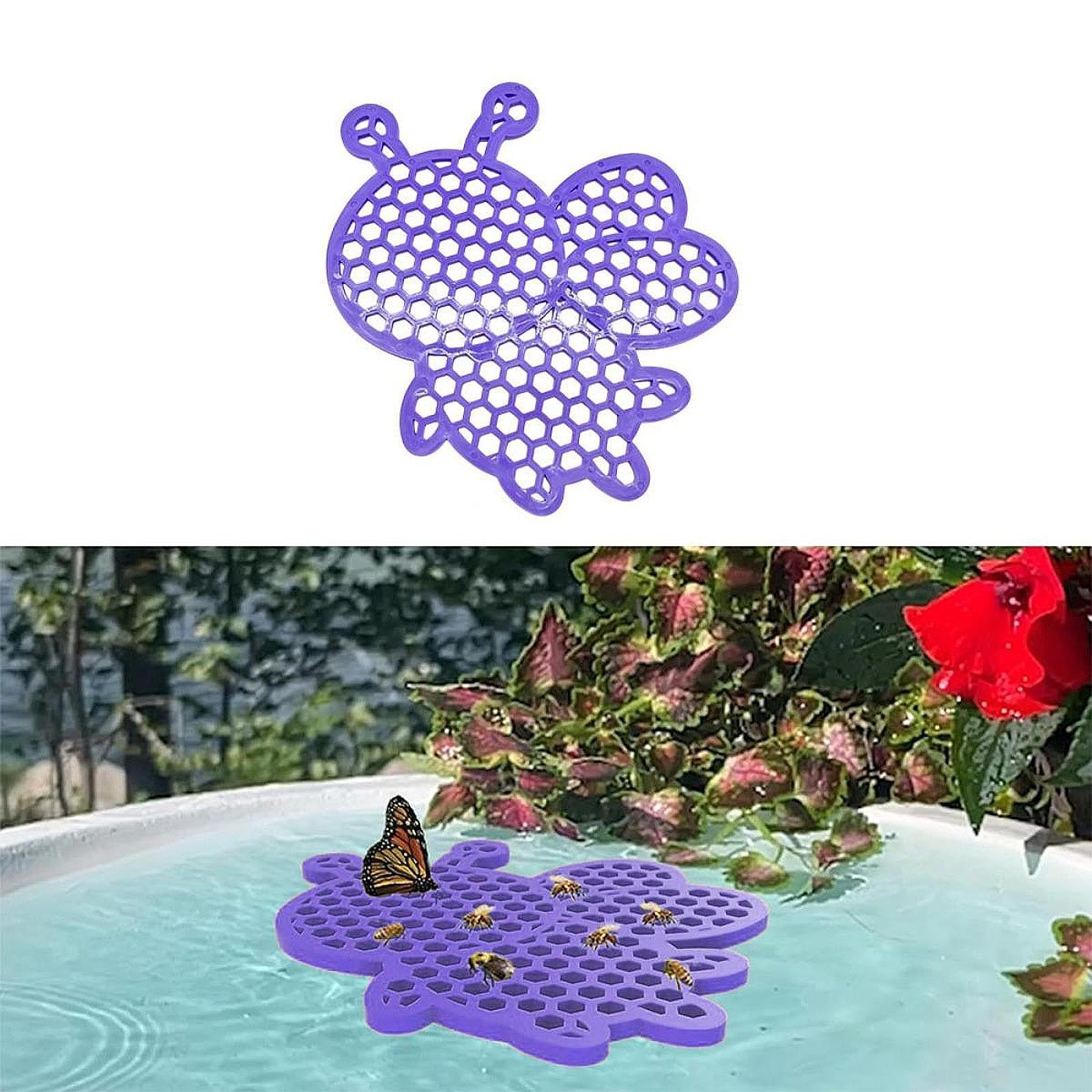 Bee Watering Station Garden Decoration Versatile Pollinator Watering Station Violet Bee